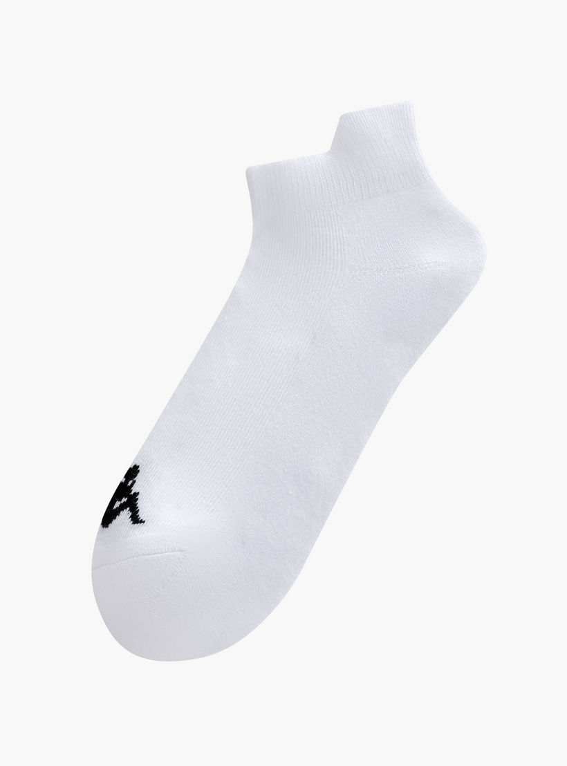 Set of 3 - Kappa Logo Print Ankle Length Socks with Antibacterial Protection-women-socksandstockings-image-2
