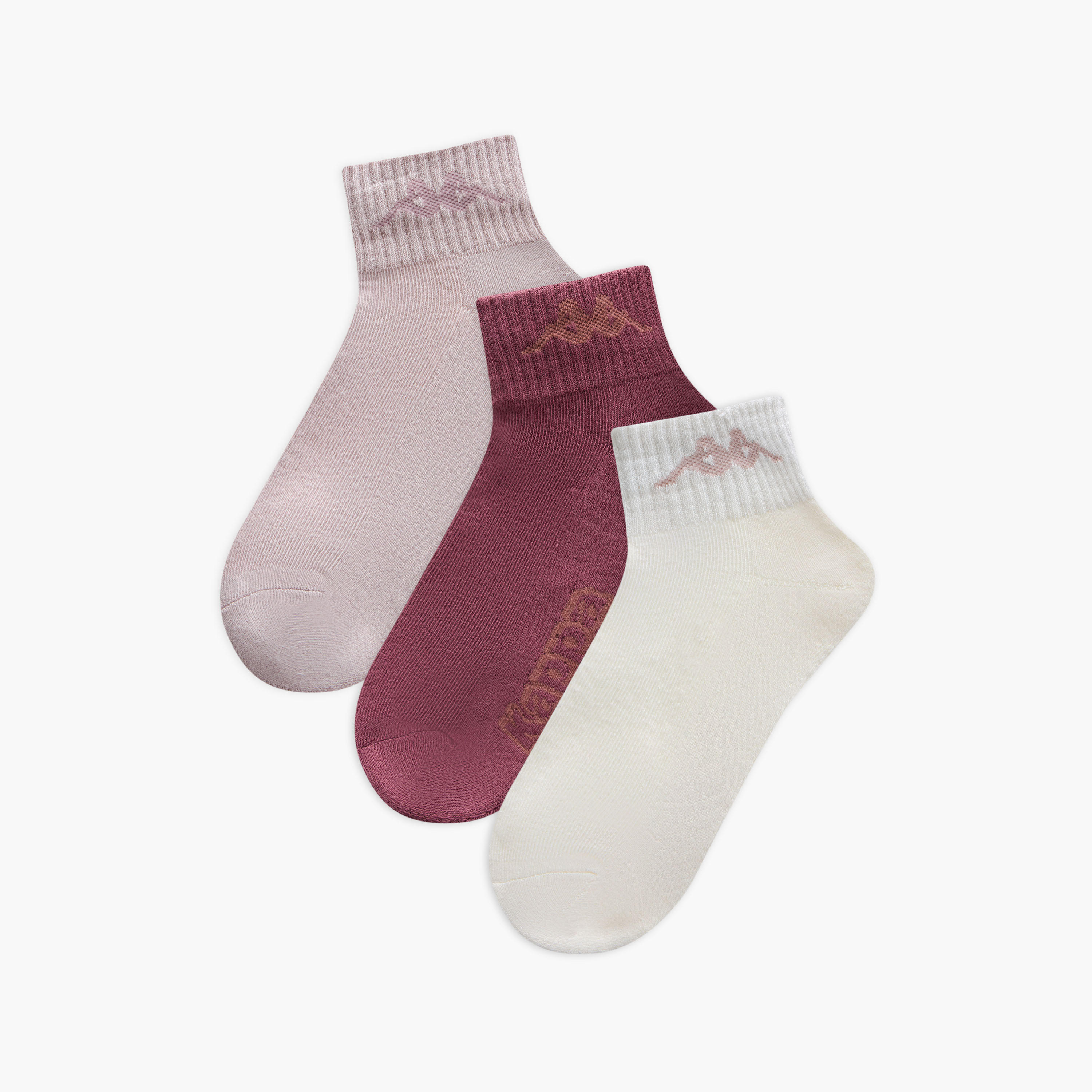 طقم جوارب 3 أزواج بطول متوسط وحماية من البكتيريا وطبعات الشعار من كابا-women-socksandstockings-image-1