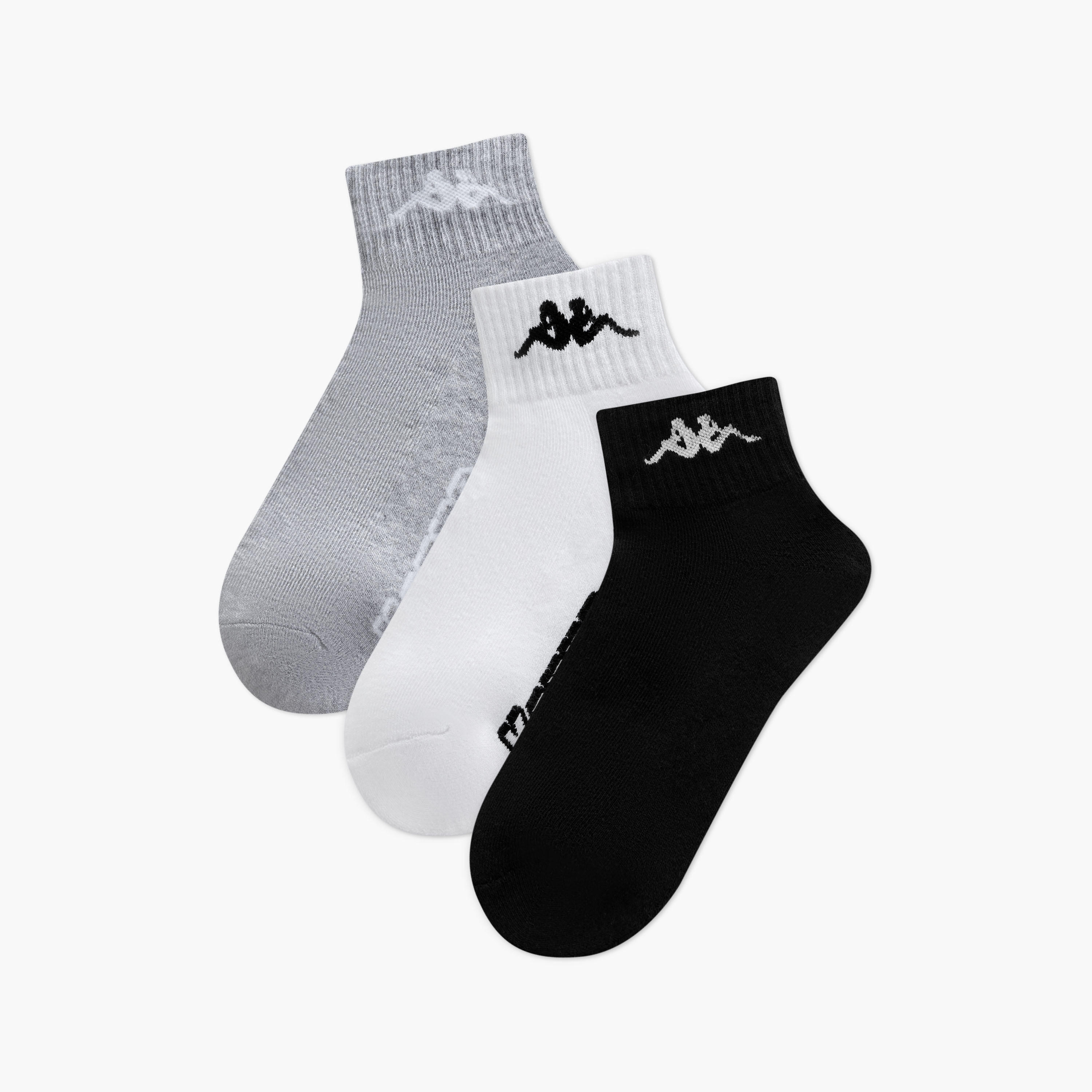 طقم جوارب 3 أزواج بطول الكاحل وحماية من البكتيريا وطبعات الشعار من كابا-women-socksandstockings-image-1