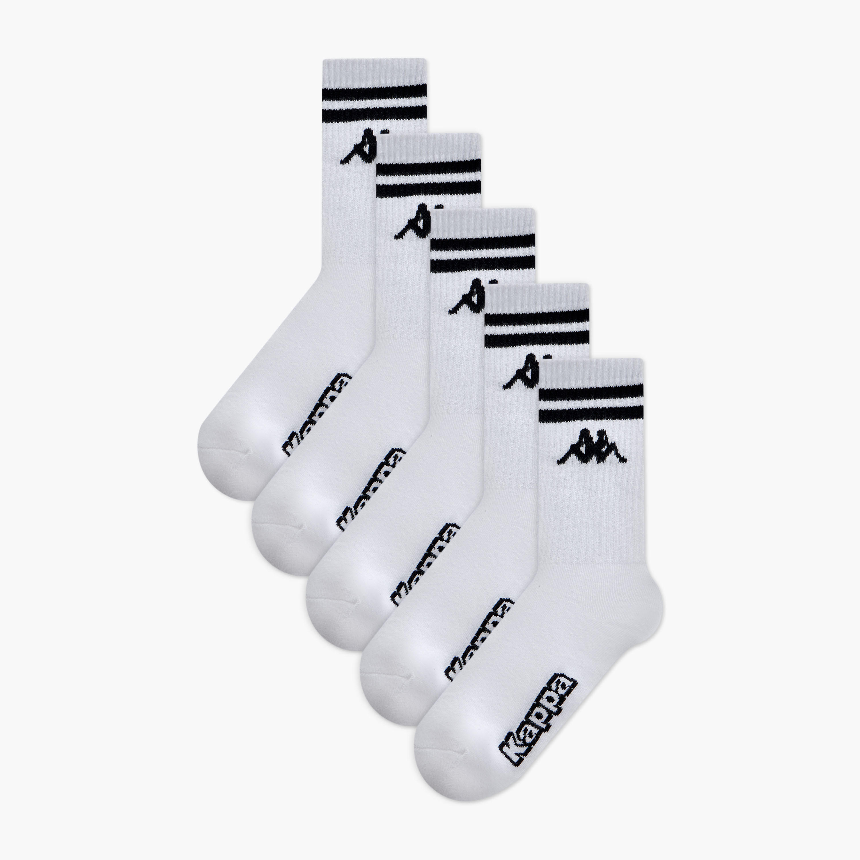 طقم جوارب 5 أزواج بطول متوسط وحماية من البكتيريا وتفاصيل الشعار من كابا-women-socksandstockings-image-1