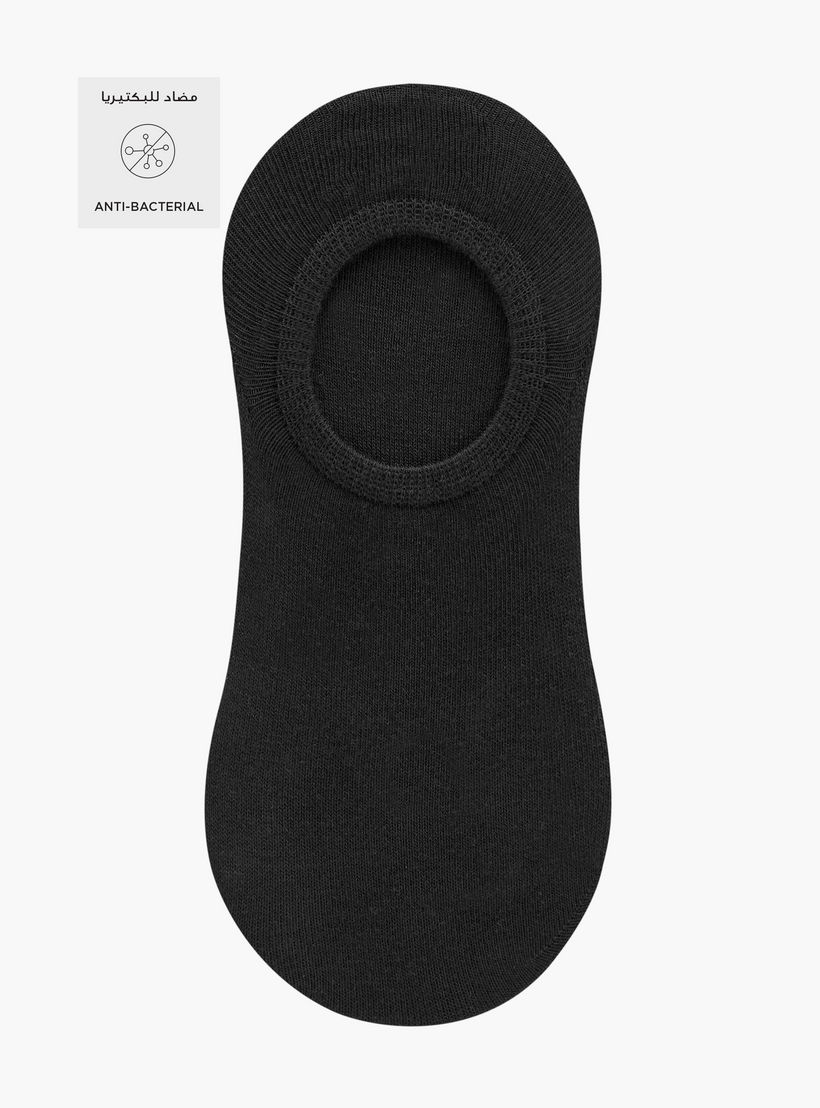 Set of 3 - Ribbed Invisible Socks with Antibacterial Protection-women-socksandstockings-image-2