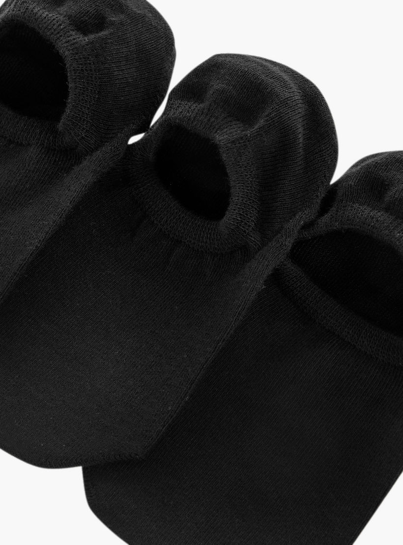 Set of 3 - Ribbed Invisible Socks with Antibacterial Protection-women-socksandstockings-image-4
