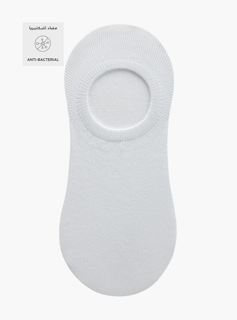Set of 3 - Ribbed Invisible Socks with Antibacterial Protection-women-socksandstockings-image-2