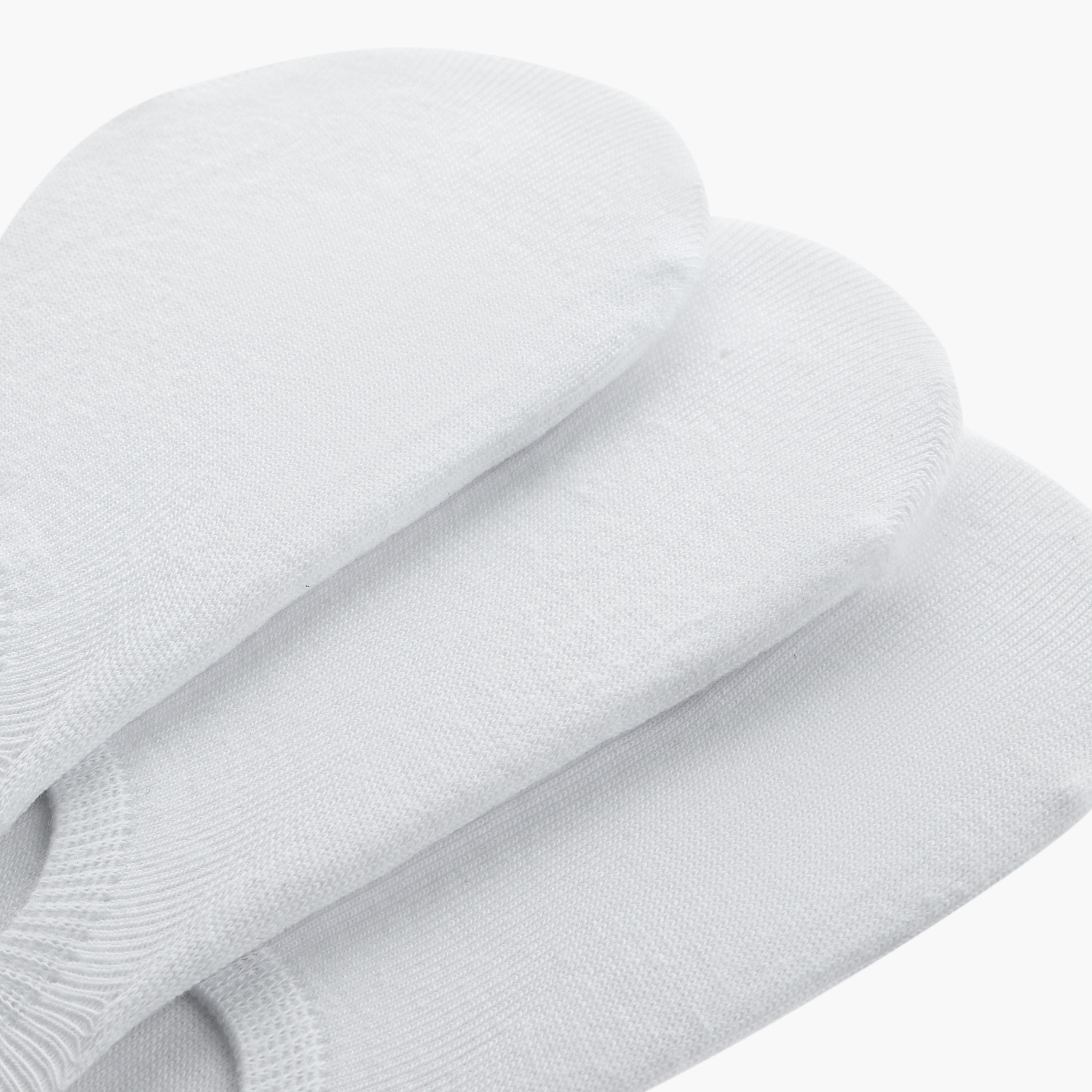 Set of 3 - Ribbed Invisible Socks with Antibacterial Protection-women-socksandstockings-image-3