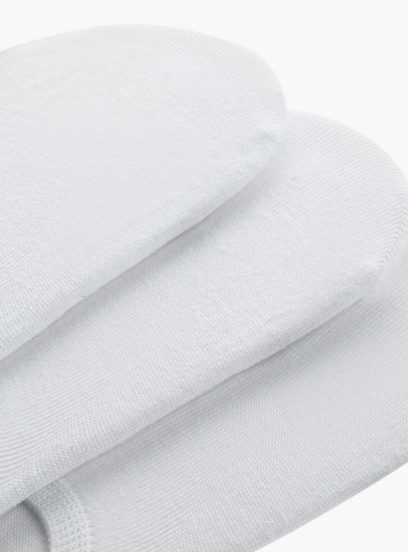 Set of 3 - Ribbed Invisible Socks with Antibacterial Protection-women-socksandstockings-image-3