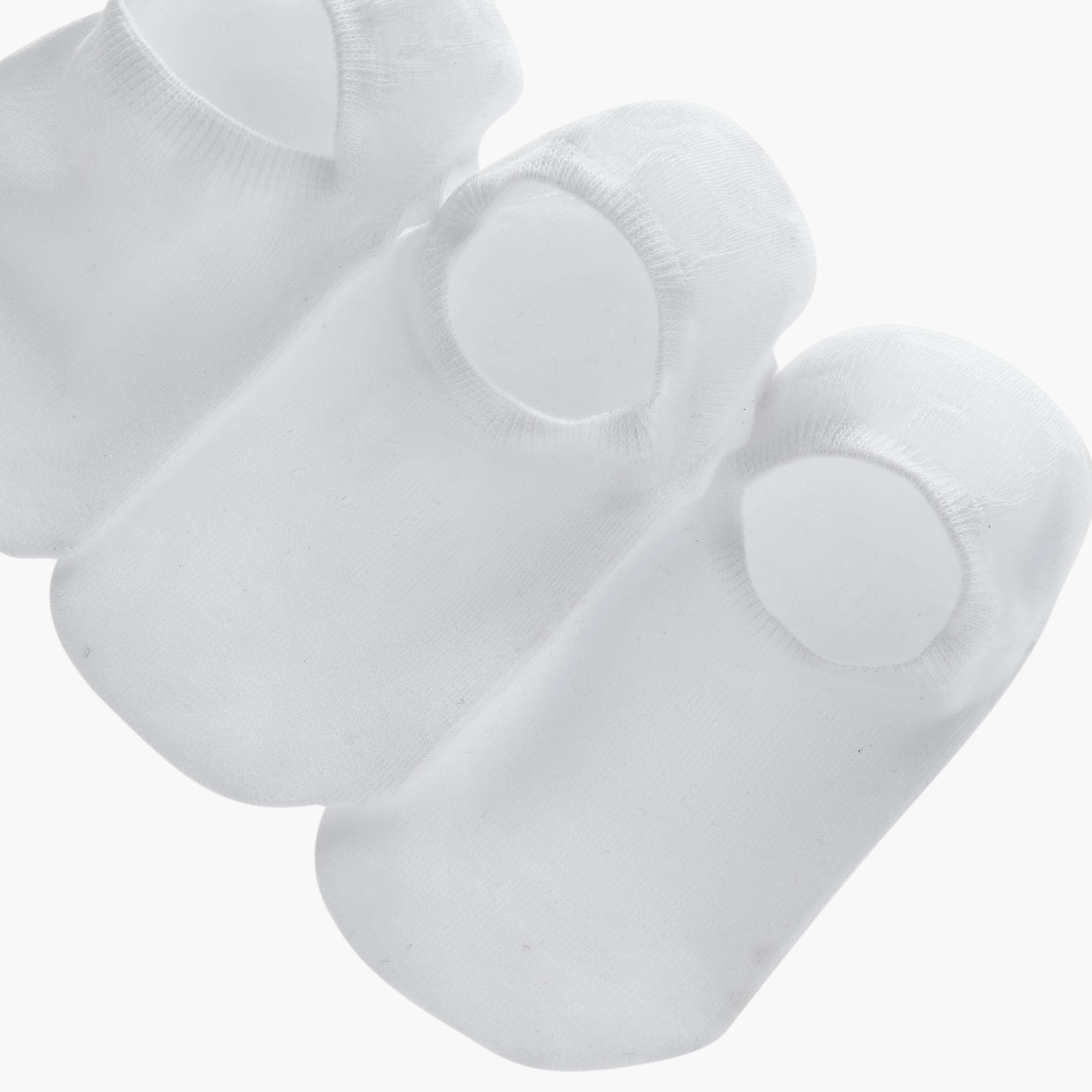 Set of 3 - Ribbed Invisible Socks with Antibacterial Protection-women-socksandstockings-image-4