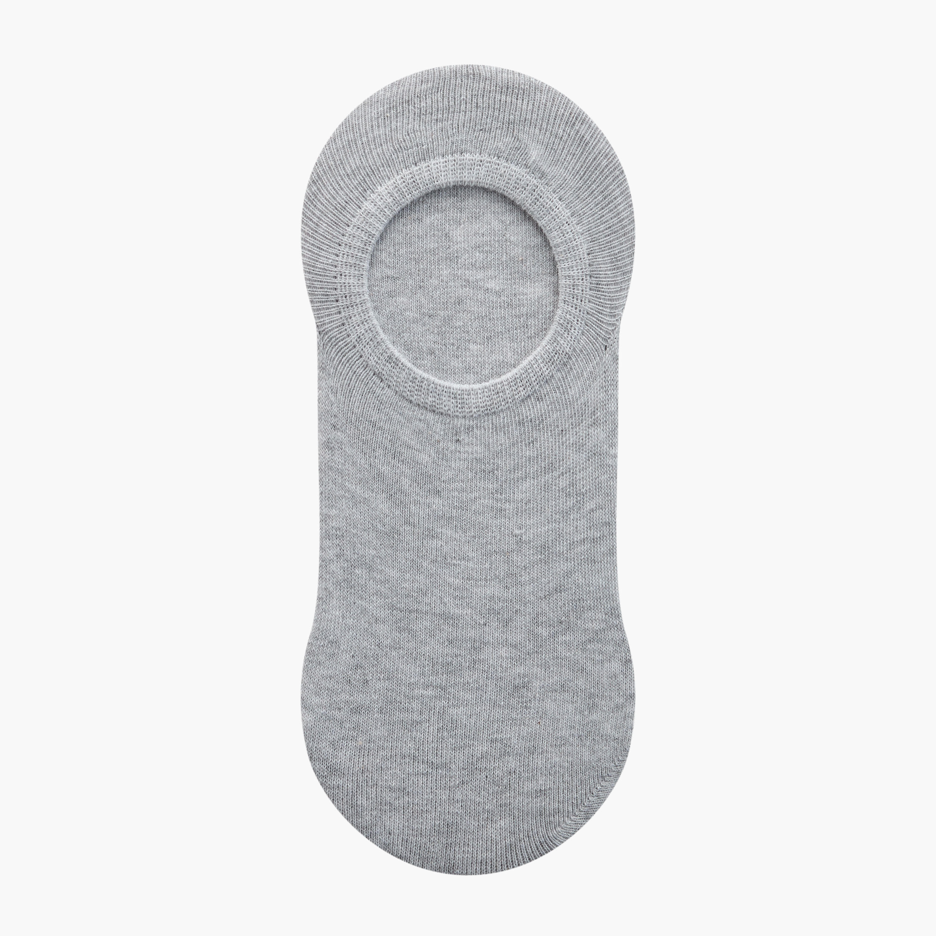 Set of 3 - Ribbed Invisible Socks with Antibacterial Protection-women-socksandstockings-image-2