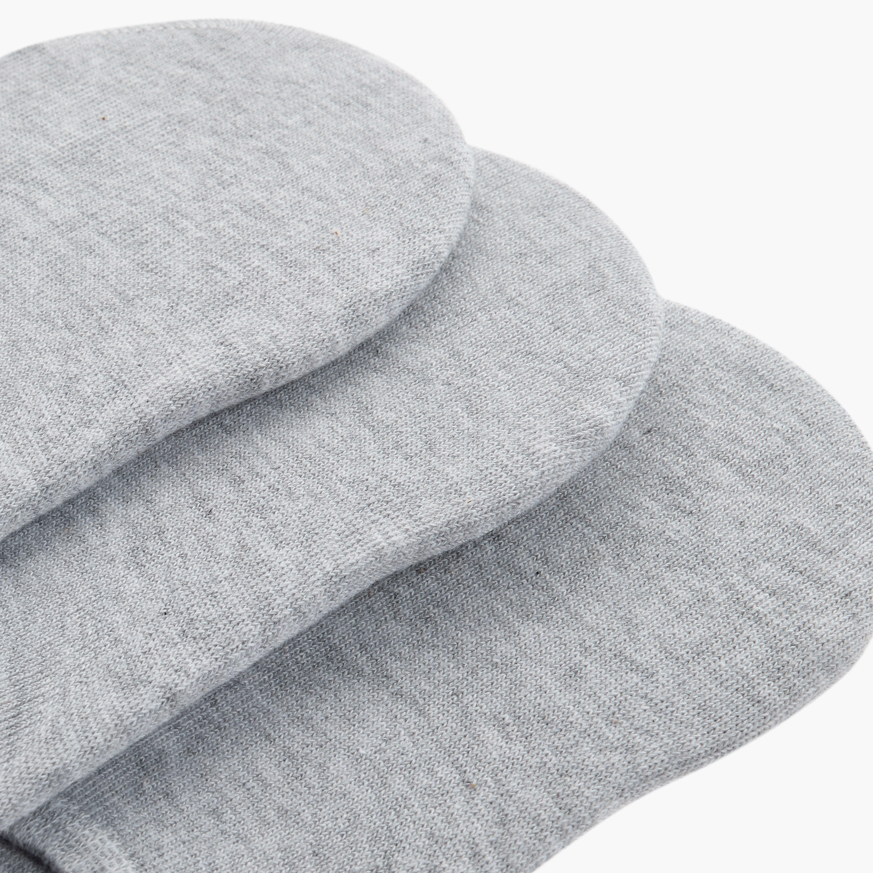 Set of 3 - Ribbed Invisible Socks with Antibacterial Protection-women-socksandstockings-image-3