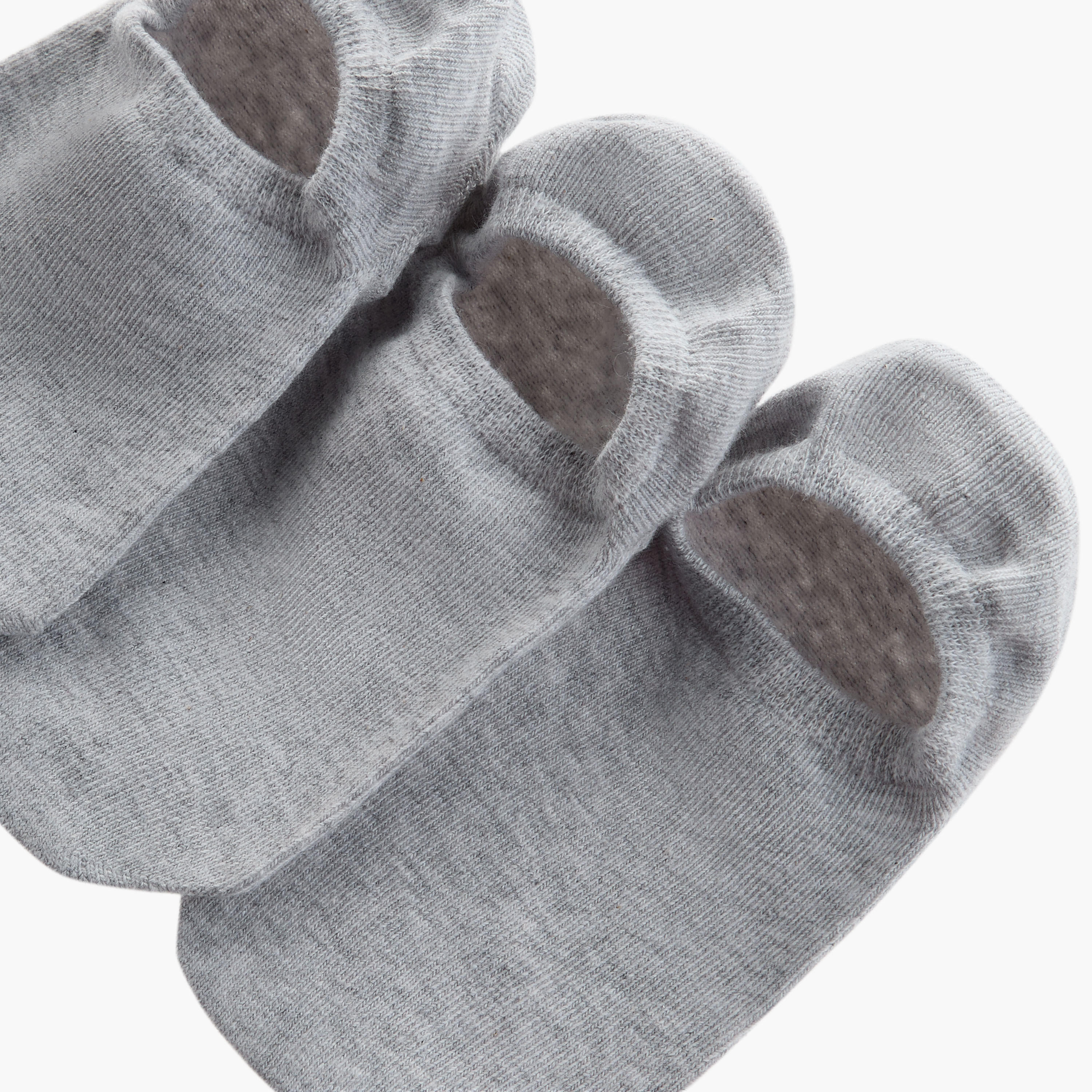 Set of 3 - Ribbed Invisible Socks with Antibacterial Protection-women-socksandstockings-image-4