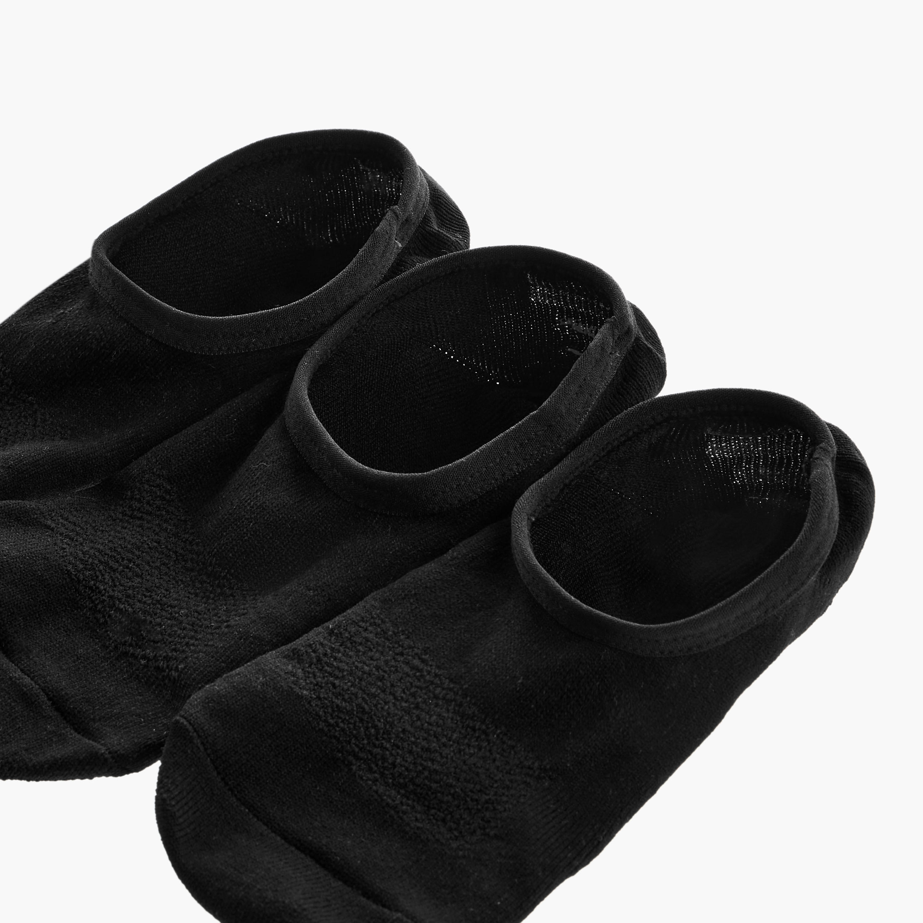 Set of 3 - Textured No-Show Socks with Antibacterial Protection-women-socksandstockings-image-4