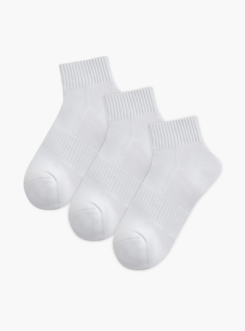 طقم جوارب بطول الكاحل 3 أزواج بارزة الملمس-women-socksandstockings-image-1
