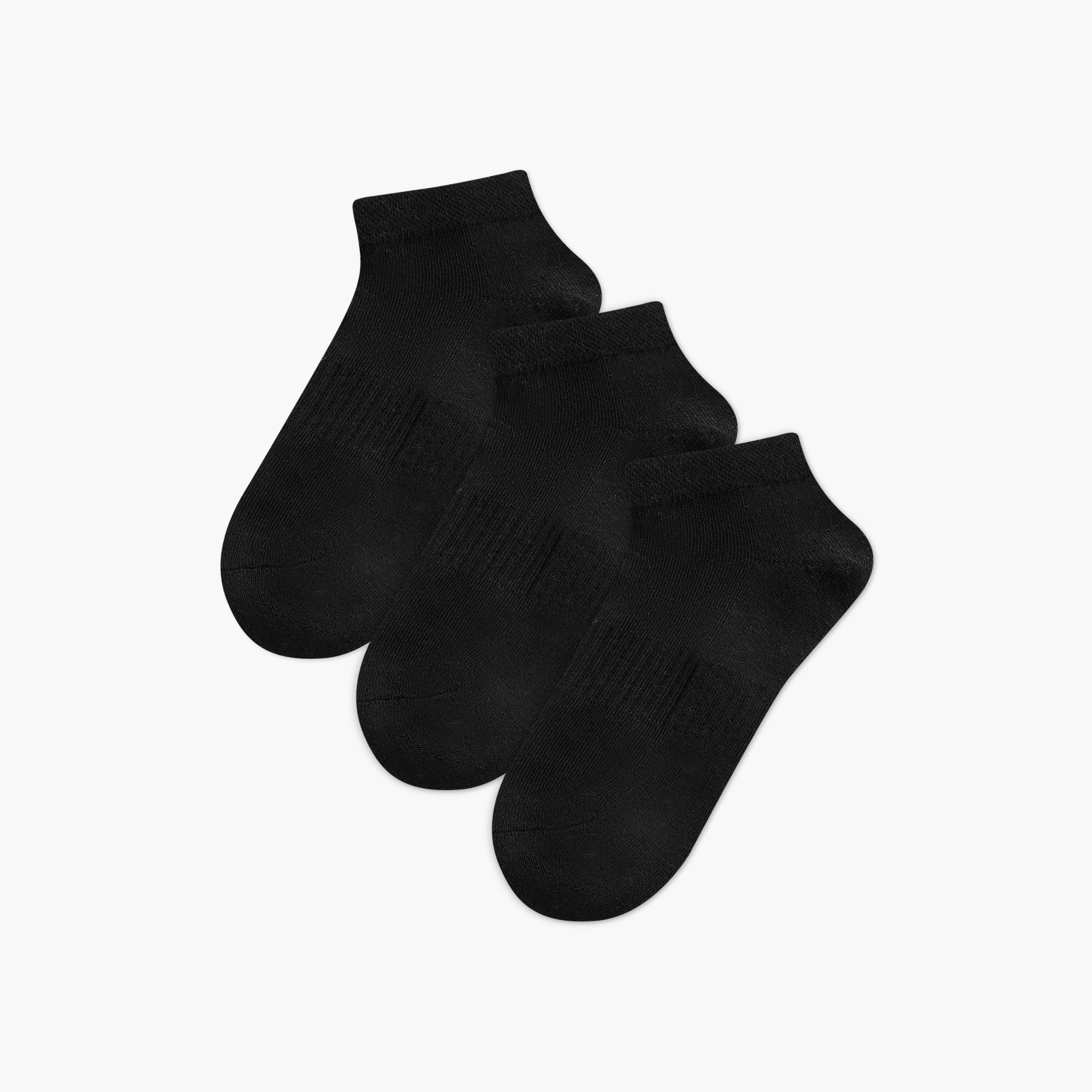 Set of 3 - Ribbed Ankle Length Socks-women-socksandstockings-image-1