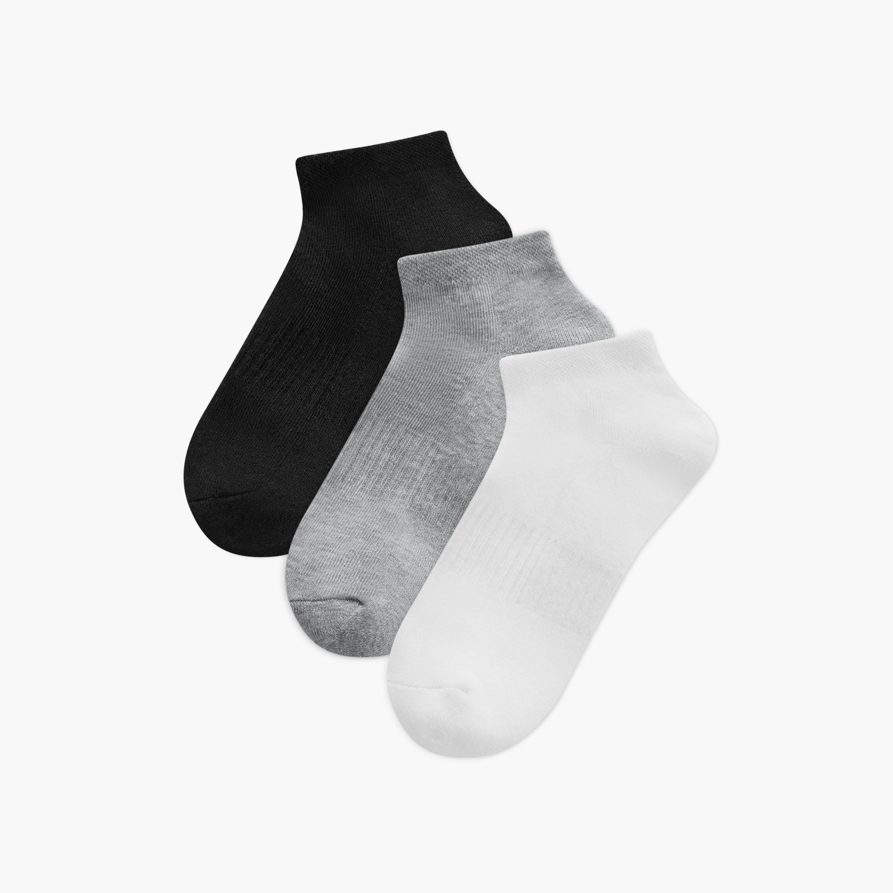 Set of 3 - Ribbed Ankle Length Socks-women-socksandstockings-image-1