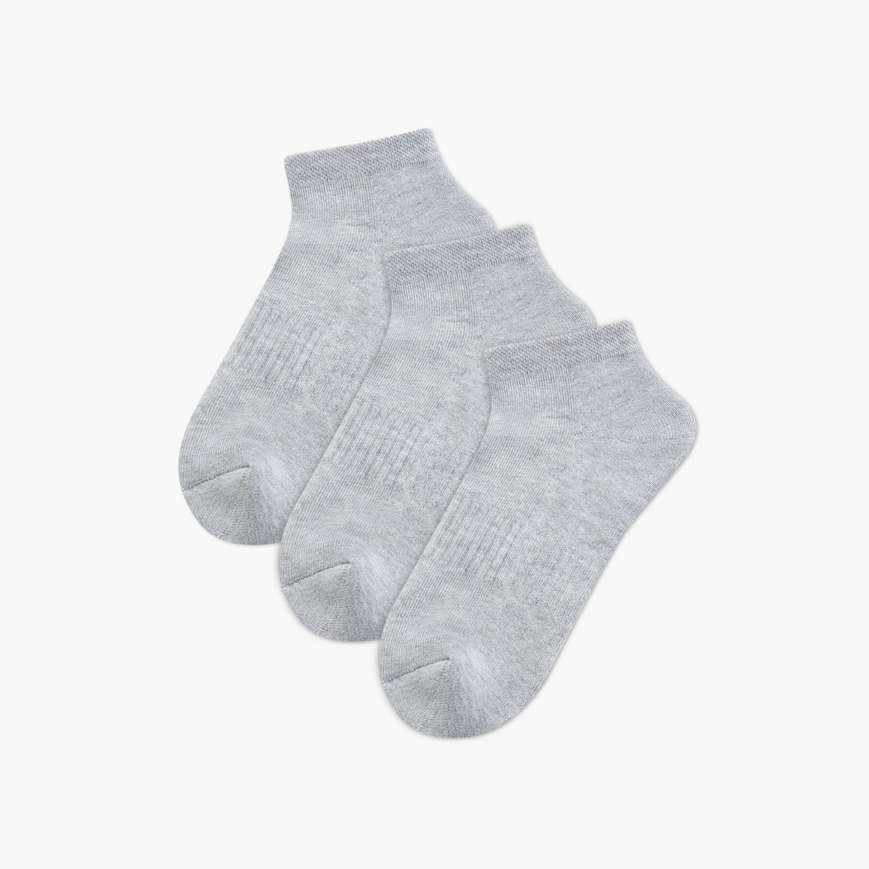 Set of 3 - Ribbed Ankle Length Socks-women-socksandstockings-image-1