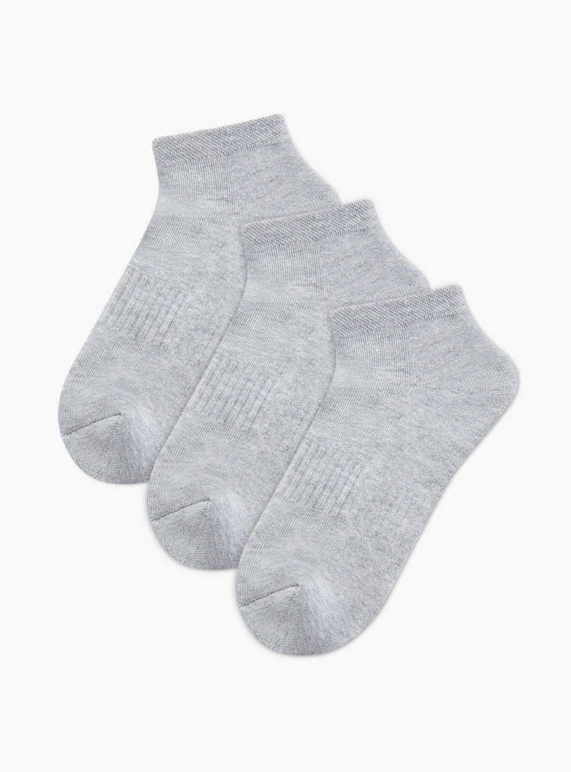Set of 3 - Ribbed Ankle Length Socks-women-socksandstockings-image-1