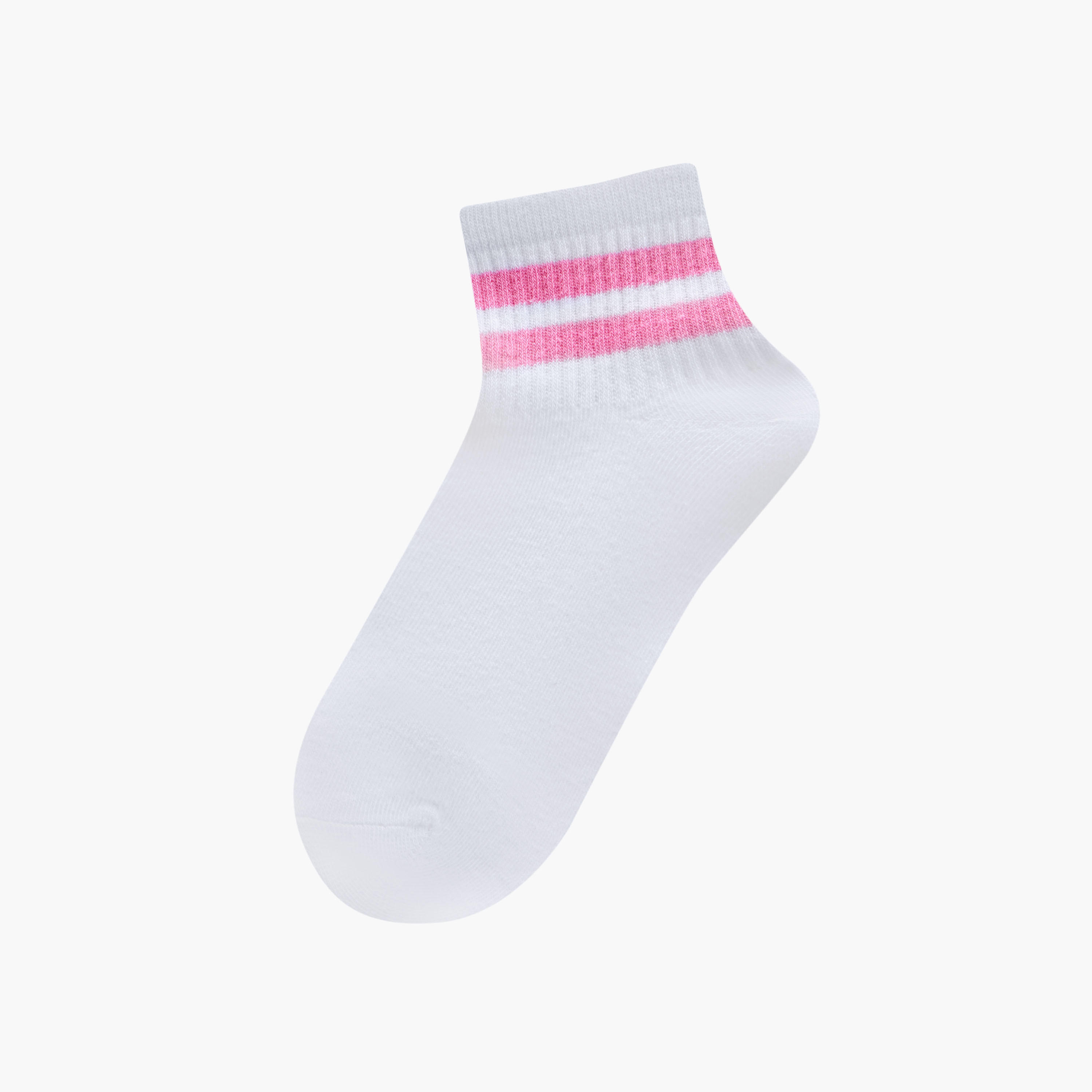 طقم جوارب مقلّمة 5 أزواج بطول متوسط وحماية من البكتيريا -women-socksandstockings-image-2