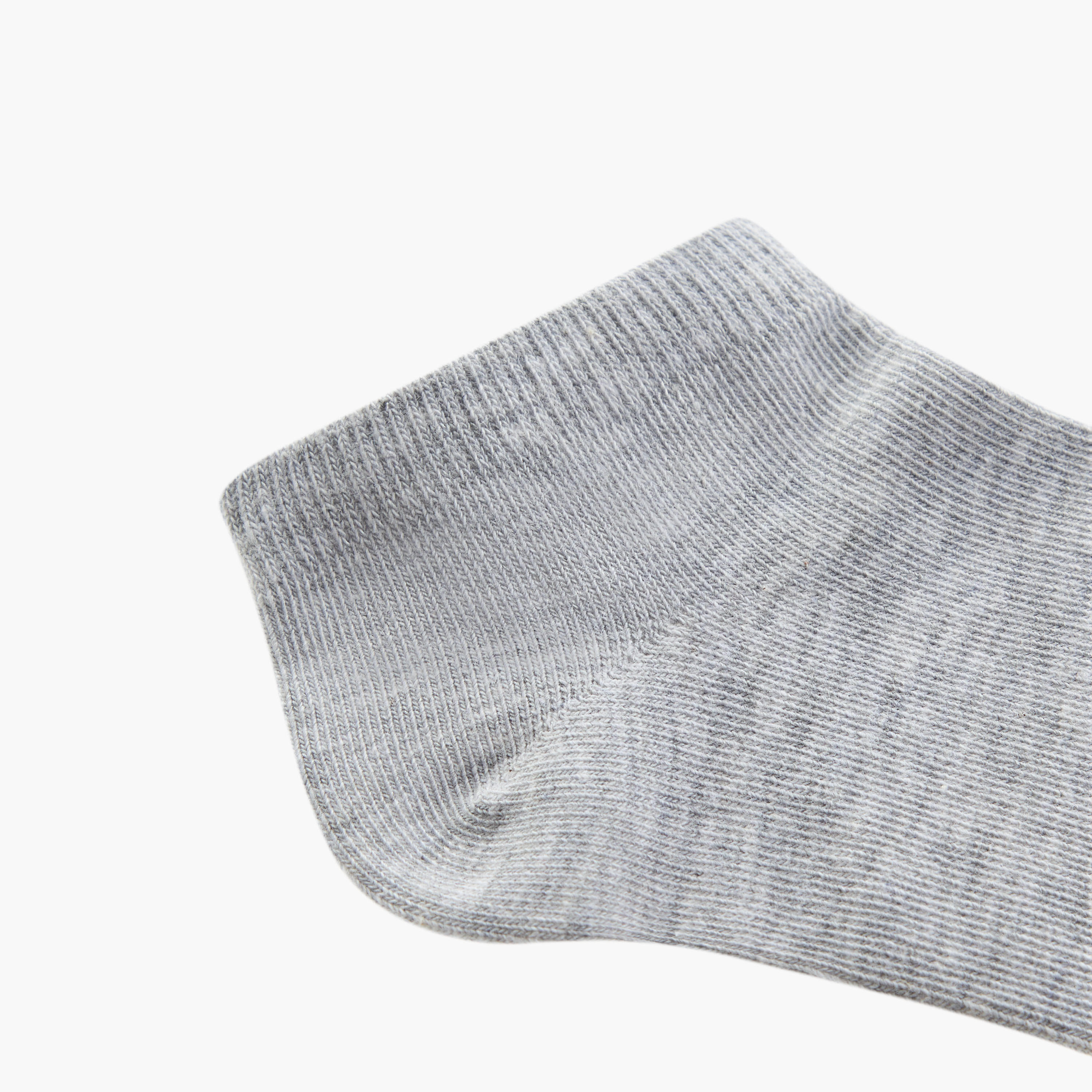 Set of 5 - Ribbed Ankle Length Socks with Antibacterial Protection-women-socksandstockings-image-5