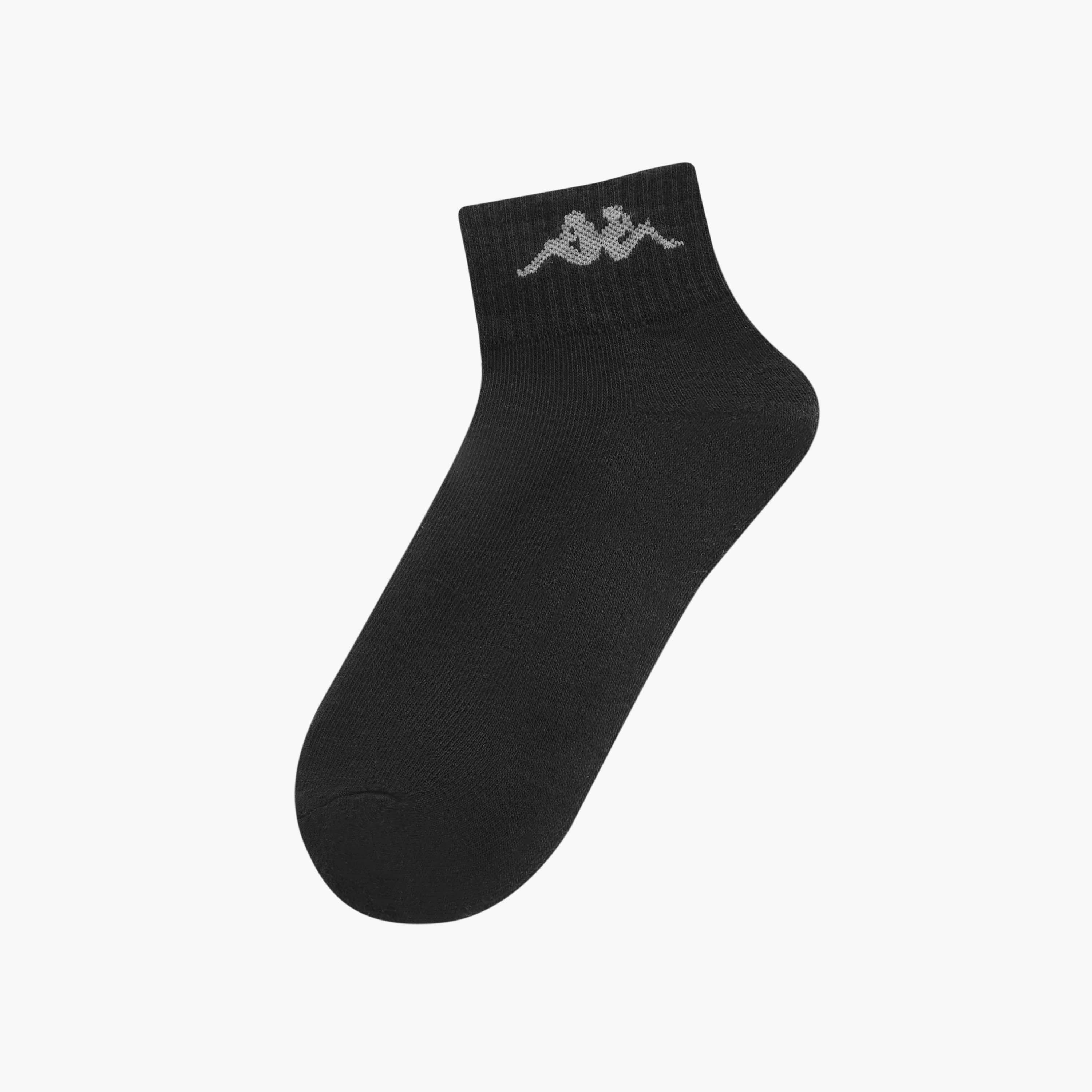 طقم جوارب 3 أزواج بطول الكاحل وحماية من البكتيريا وتفاصيل الشعار من كابا-women-socksandstockings-image-2