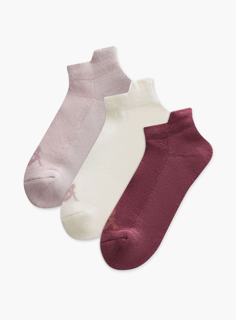 طقم جوارب مضلعة 3 أزواج بطول الكاحل وحماية من البكتيريا من كابا-women-socksandstockings-image-1