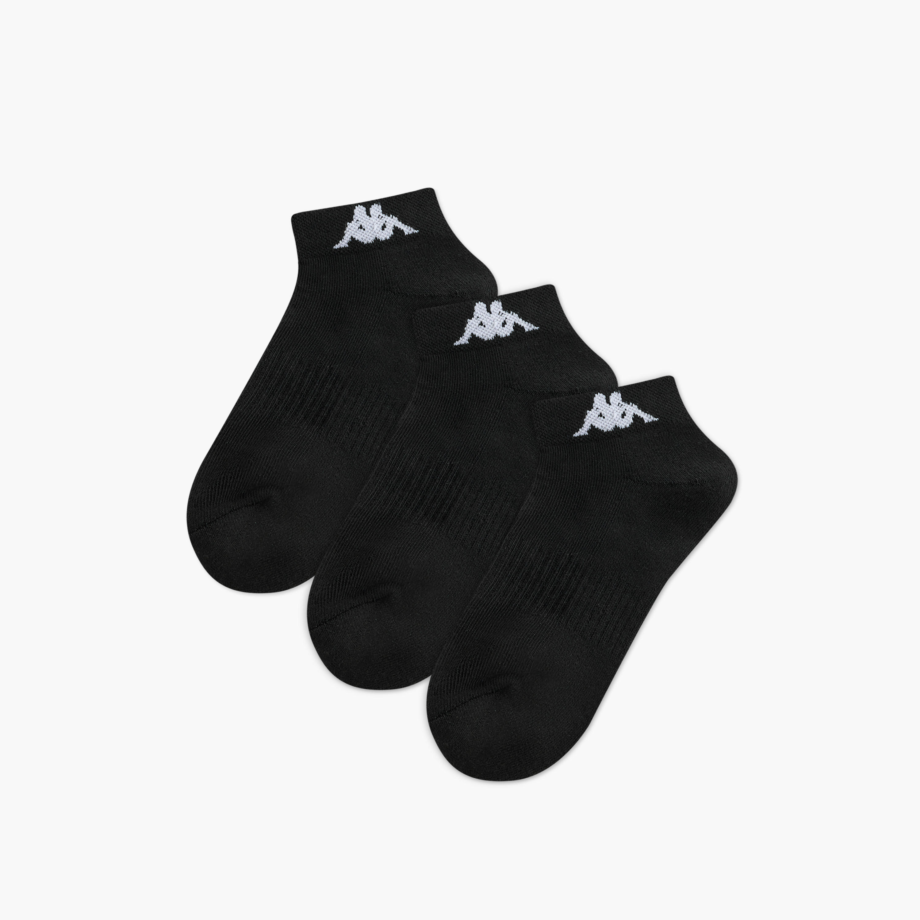 Set of 3 - Kappa Logo Print Ankle Length Socks with Antibacterial Protection-women-socksandstockings-image-1