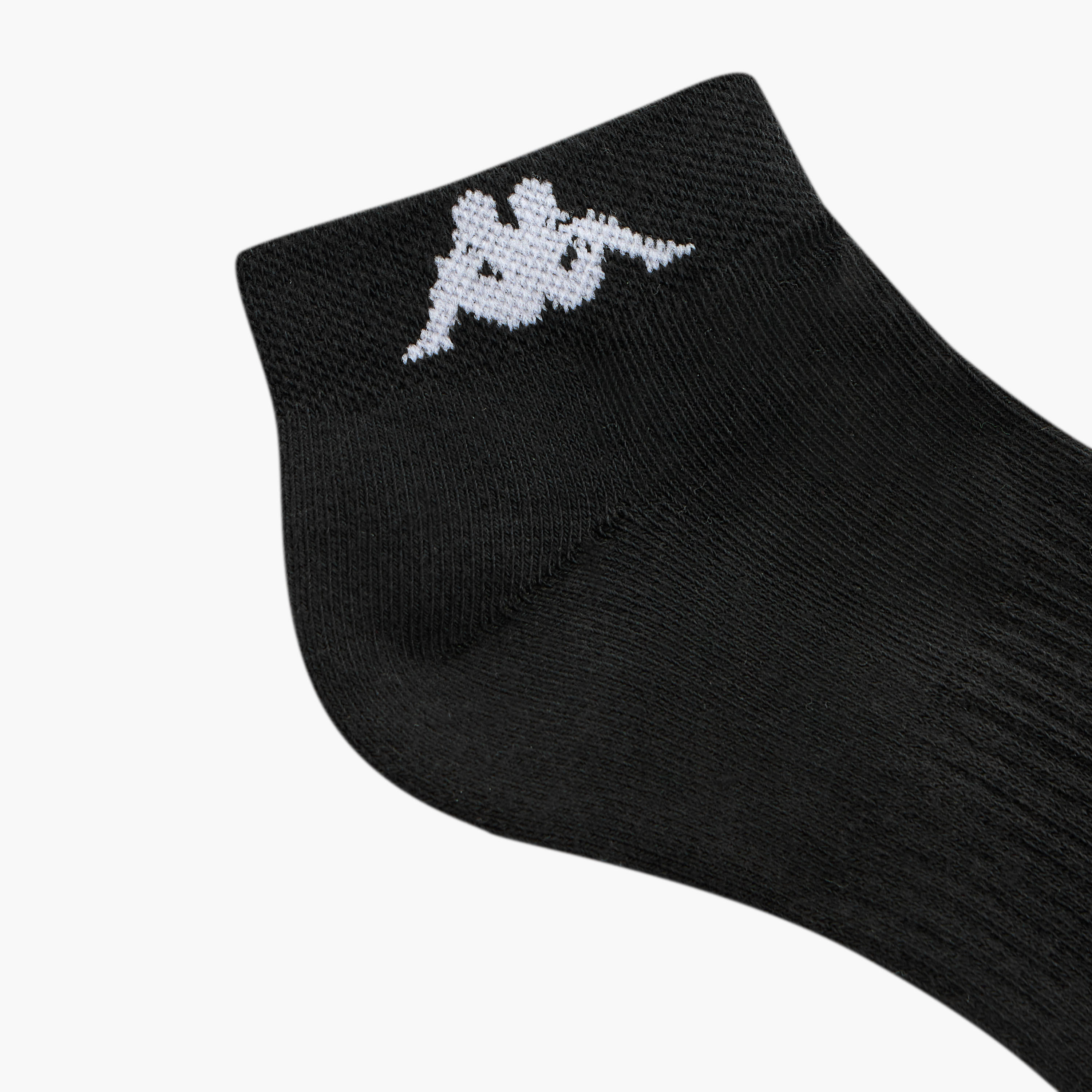 Set of 3 - Kappa Logo Print Ankle Length Socks with Antibacterial Protection-women-socksandstockings-image-5