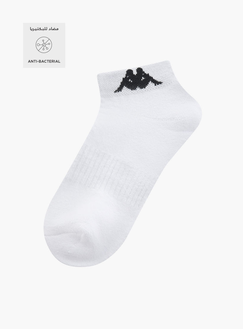 Set of 3 - Kappa Logo Print Ankle Length Socks with Antibacterial Protection-women-socksandstockings-image-2
