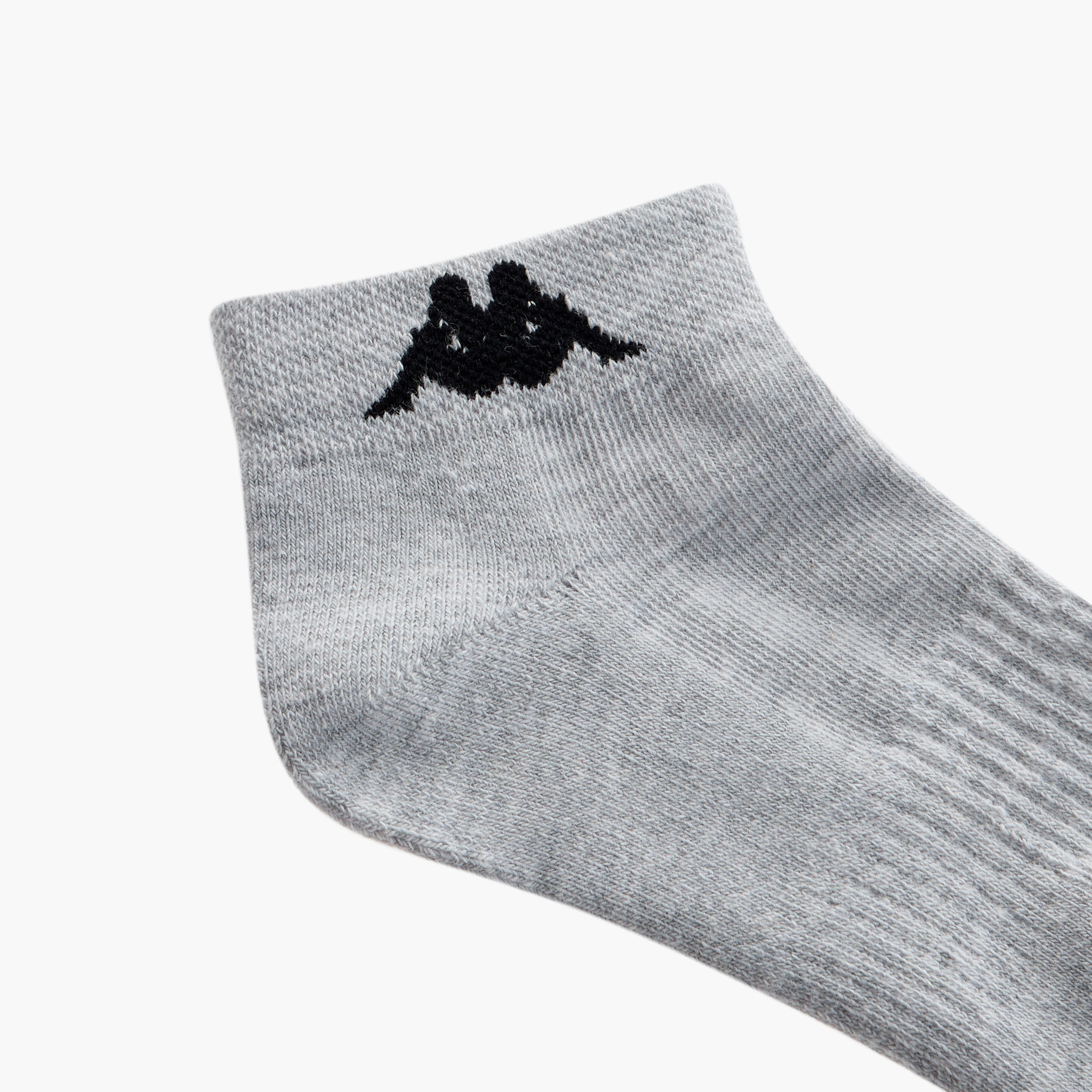 Set of 3 - Kappa Logo Print Ankle Length Socks with Antibacterial Protection-women-socksandstockings-image-5