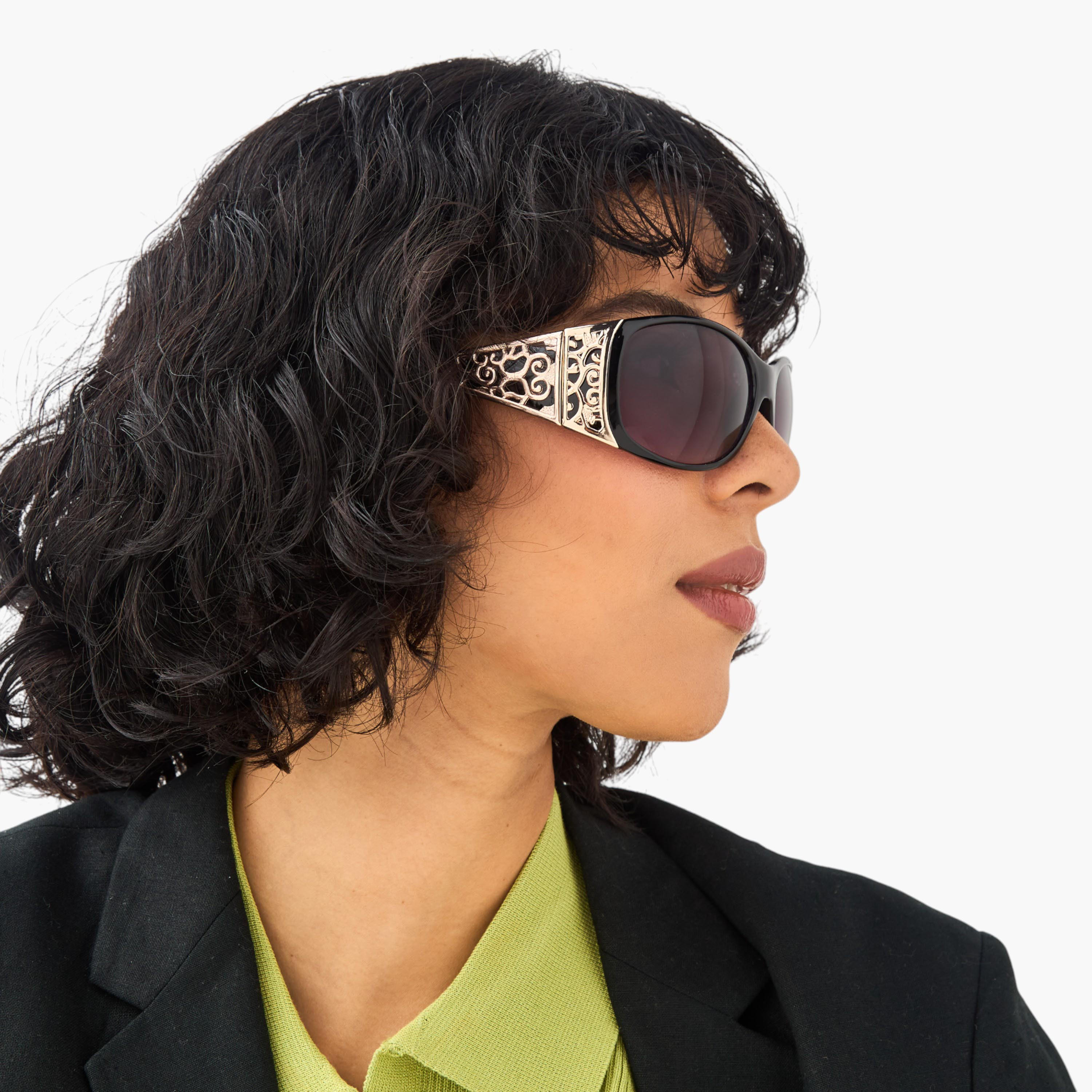 Tinted Lens Full Rim Sunglasses-women-sunglasses-image-2