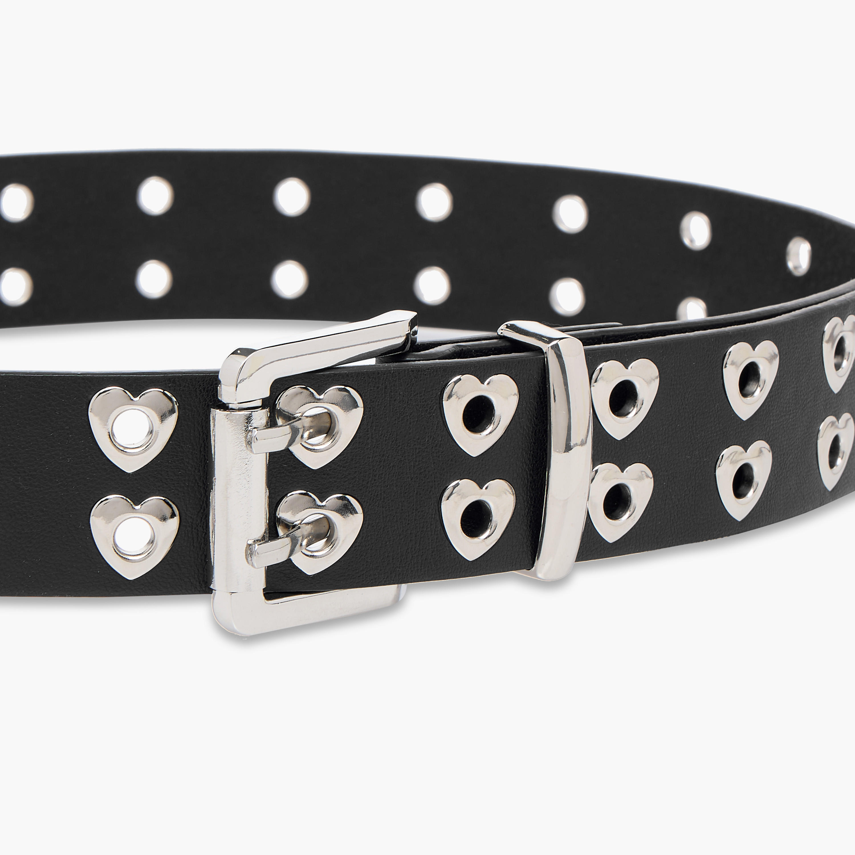Heart Rivet Detail Belt with Pin Buckle Closure-women-clothingaccessories-belts-image-3