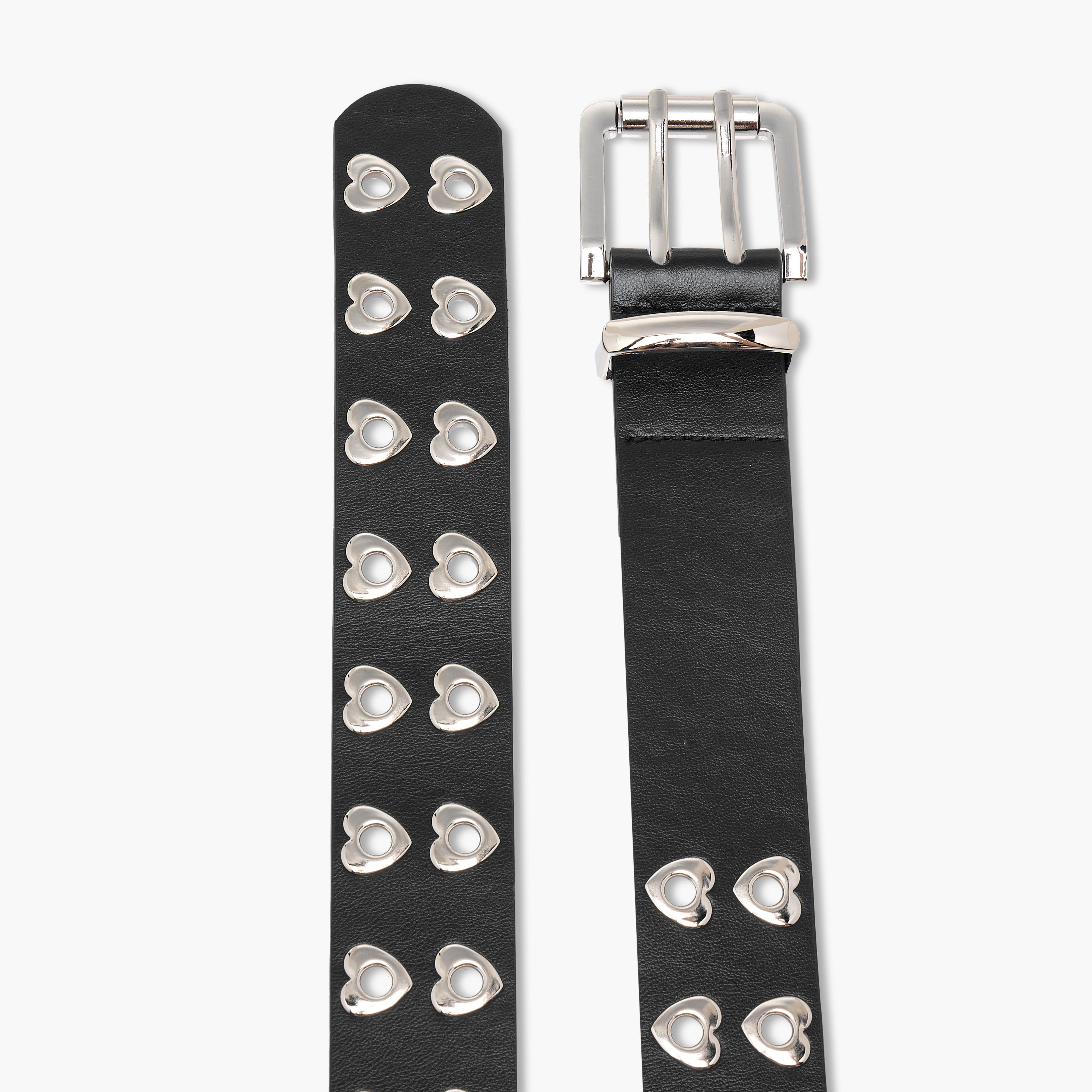 Heart Rivet Detail Belt with Pin Buckle Closure-women-clothingaccessories-belts-image-7
