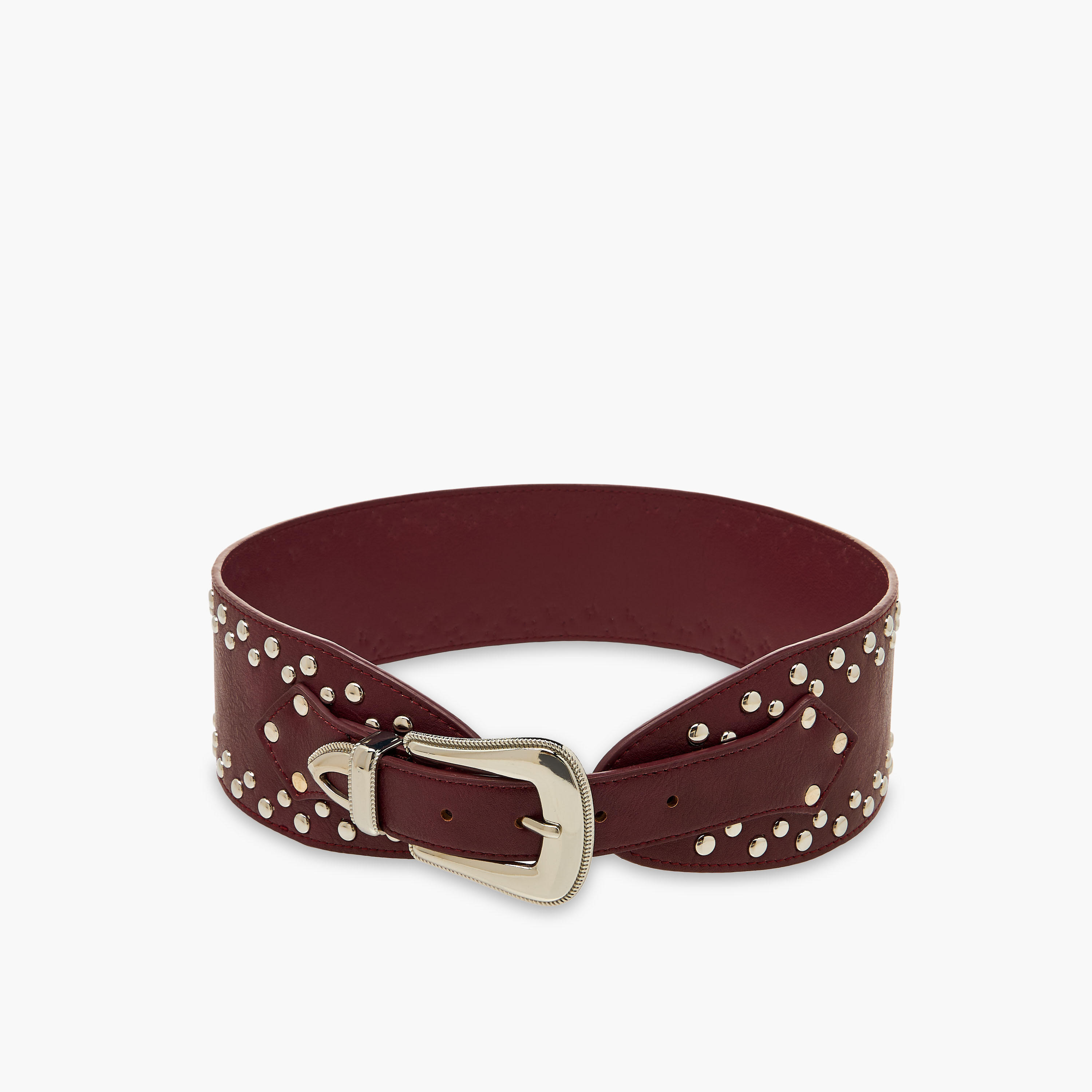 Studded Belt with Pin Buckle Closure-women-clothingaccessories-belts-image-1