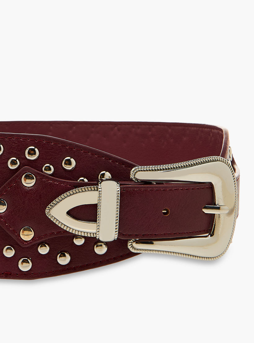 Studded Belt with Pin Buckle Closure-women-clothingaccessories-belts-image-3