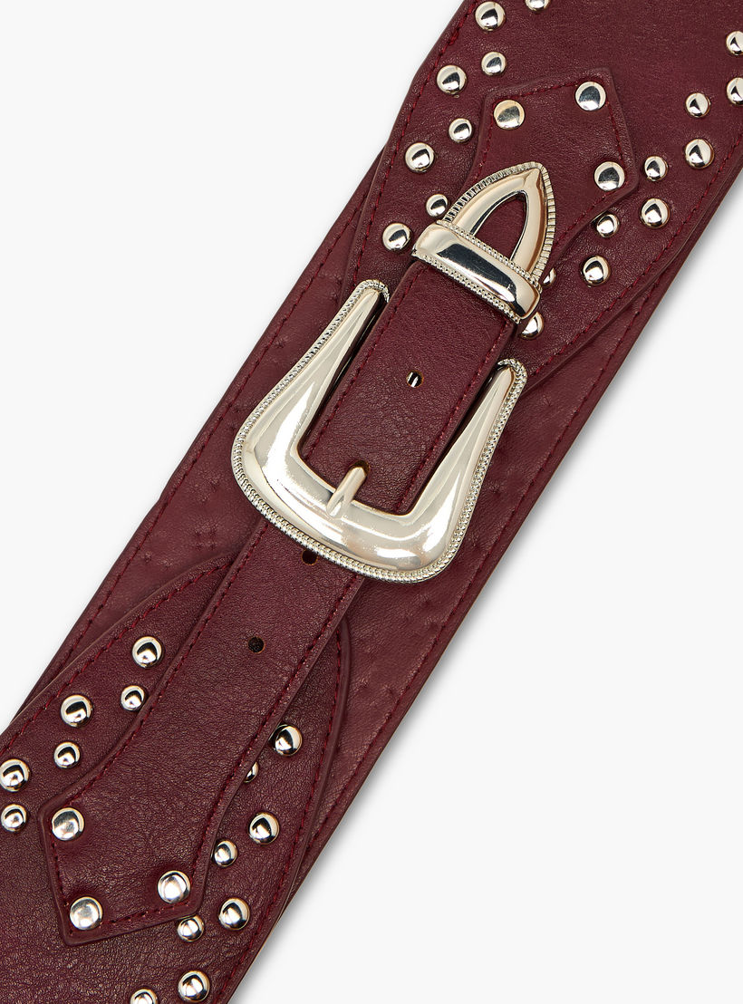 Studded Belt with Pin Buckle Closure-women-clothingaccessories-belts-image-5
