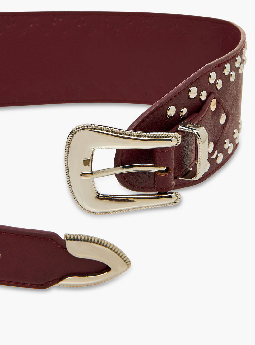 Studded Belt with Pin Buckle Closure-women-clothingaccessories-belts-image-6