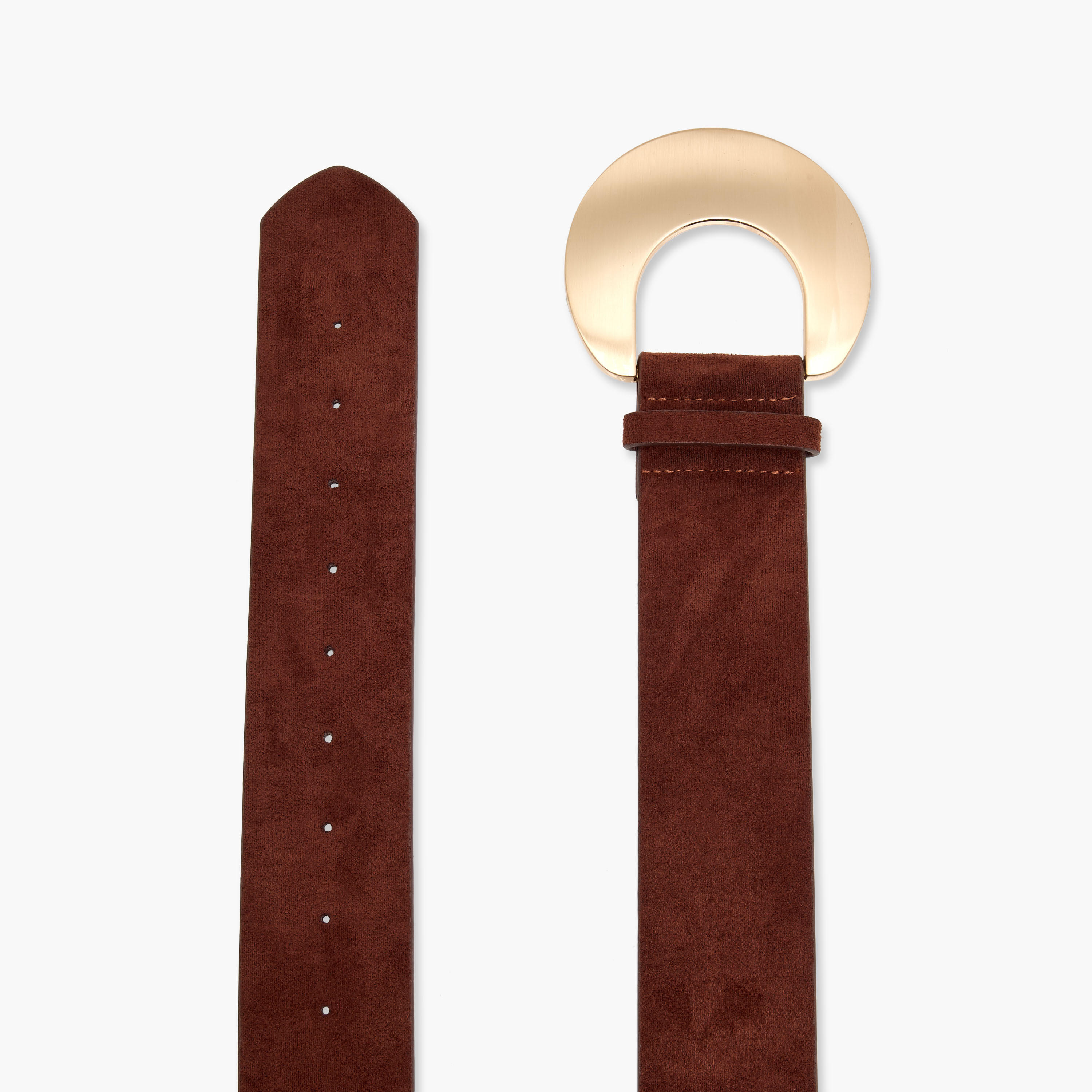 حزام جلد سويدي بإبزيم دبوس-women-clothingaccessories-belts-image-1