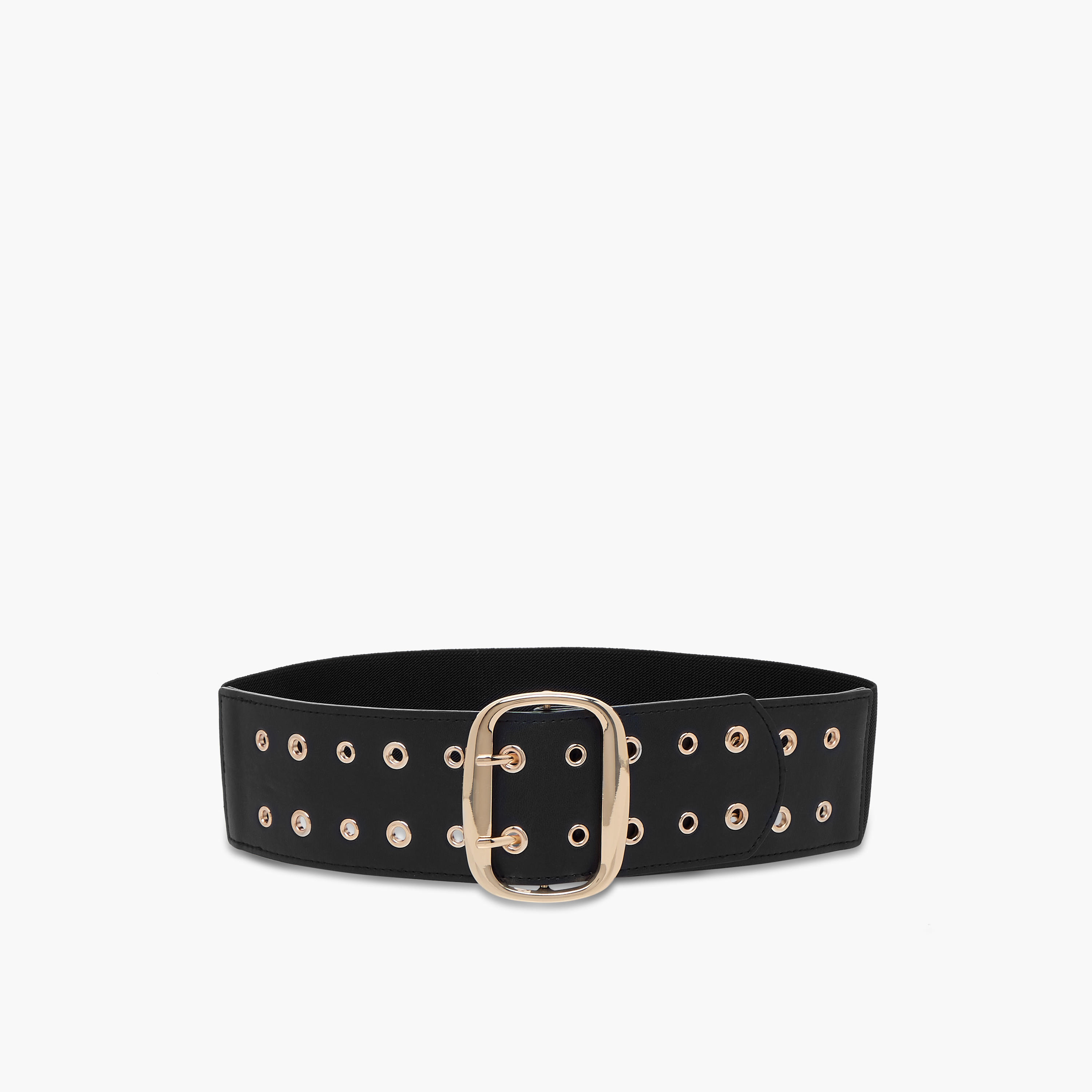 حزام مزين بمسامير على شكل قلب مع إبزيم بدبوس-women-clothingaccessories-belts-image-1