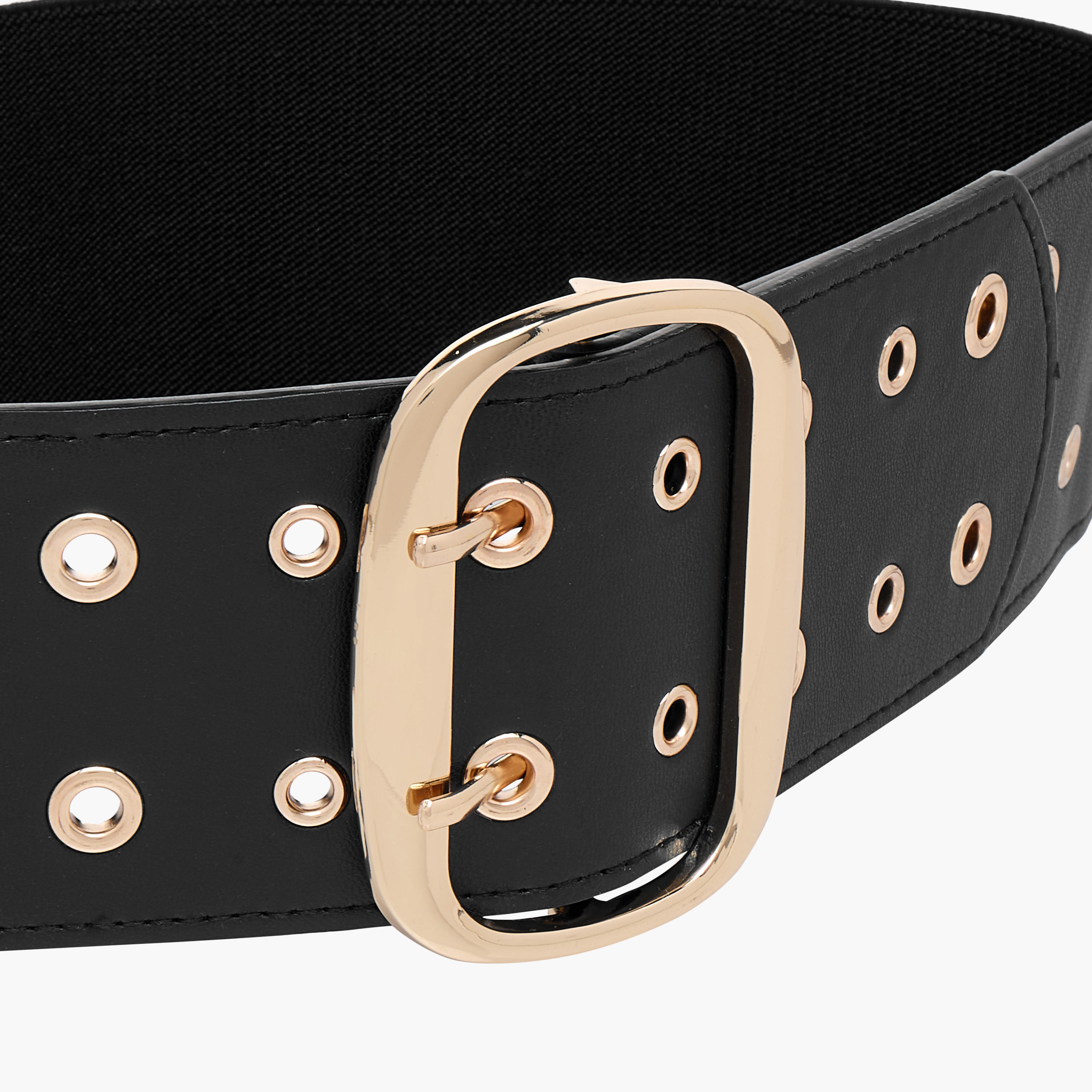 حزام مزين بمسامير على شكل قلب مع إبزيم بدبوس-women-clothingaccessories-belts-image-3