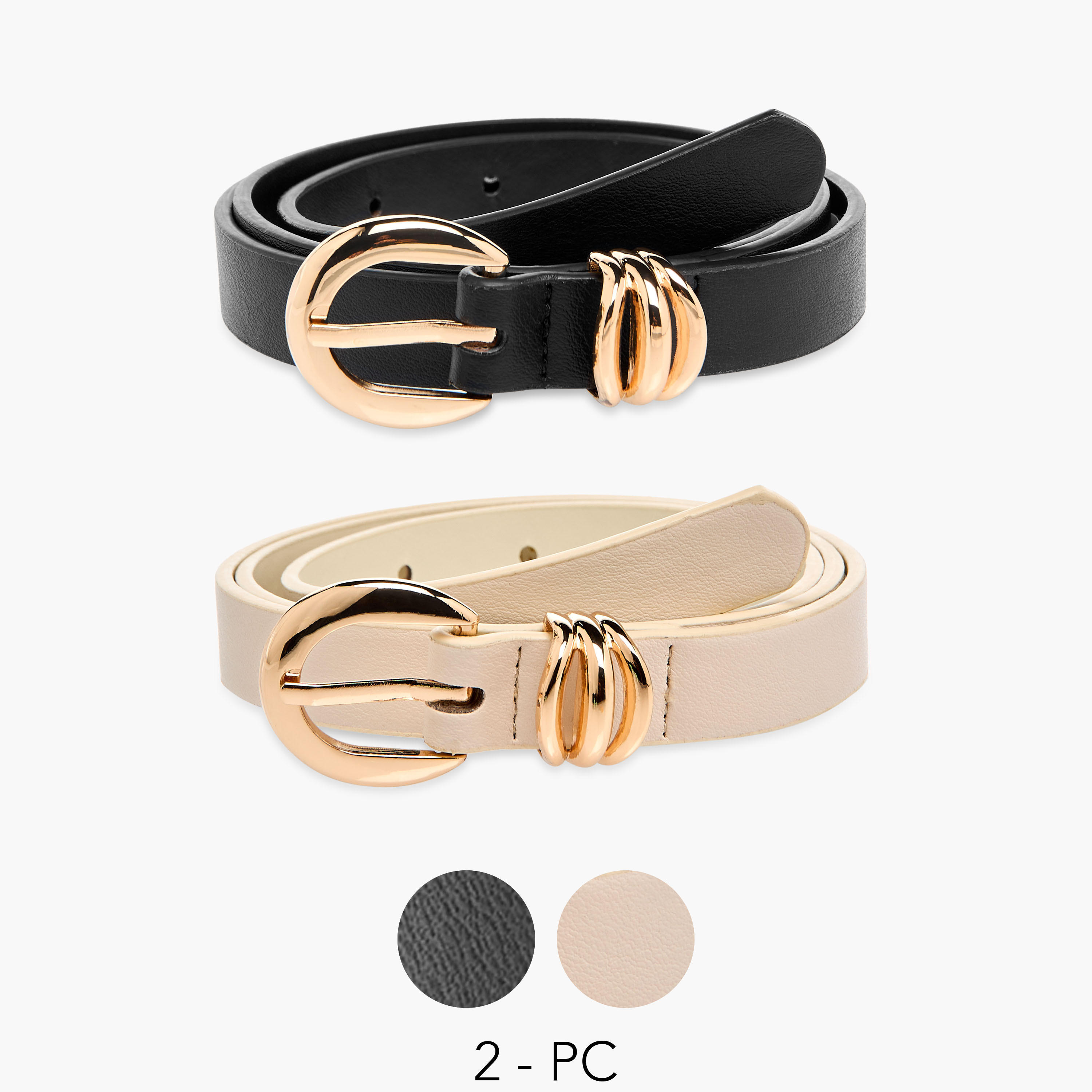 Set of 2 - Belt with Pin Buckle Closure-women-clothingaccessories-belts-image-1