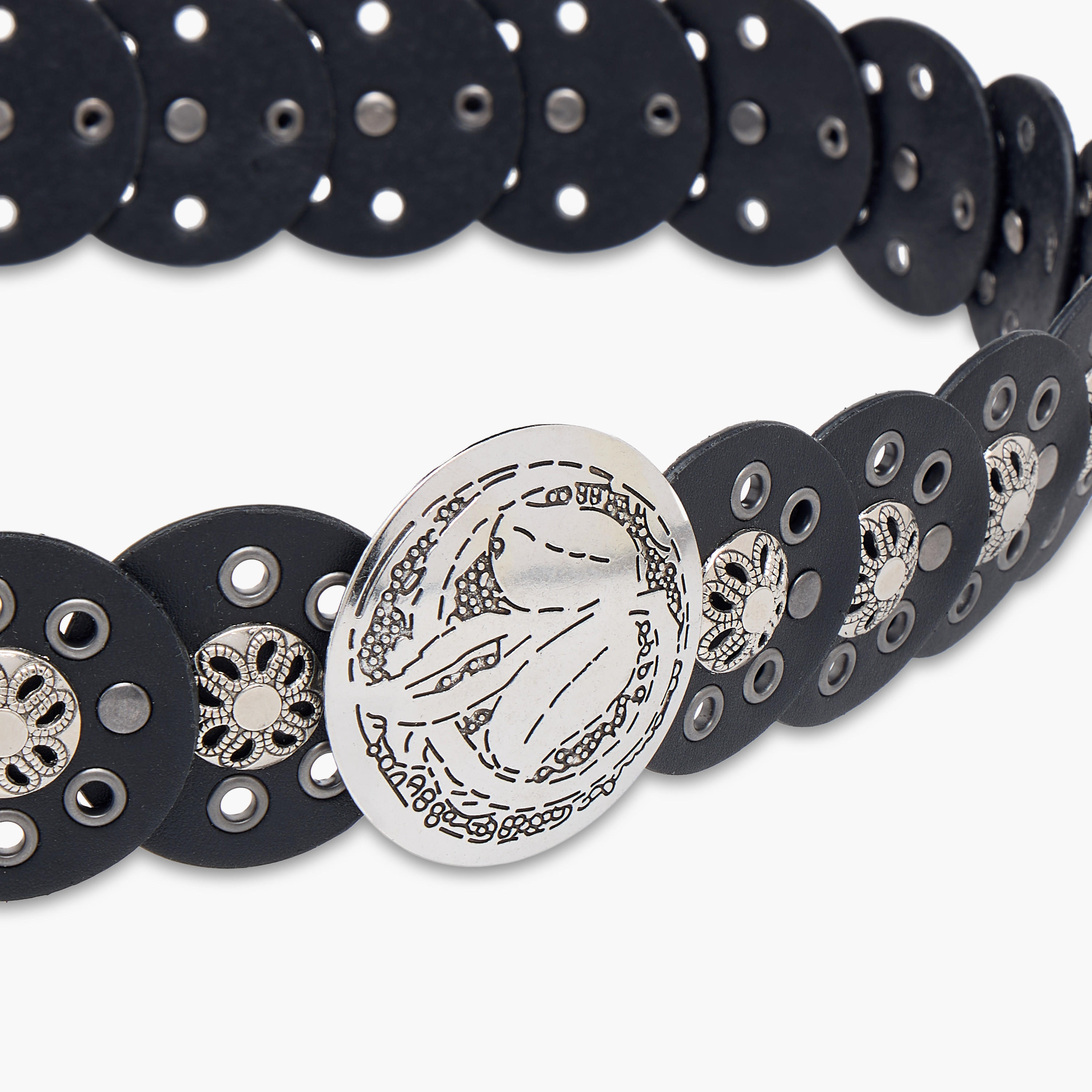 Metallic Eyelet Detail Disc Belt-women-clothingaccessories-belts-image-4