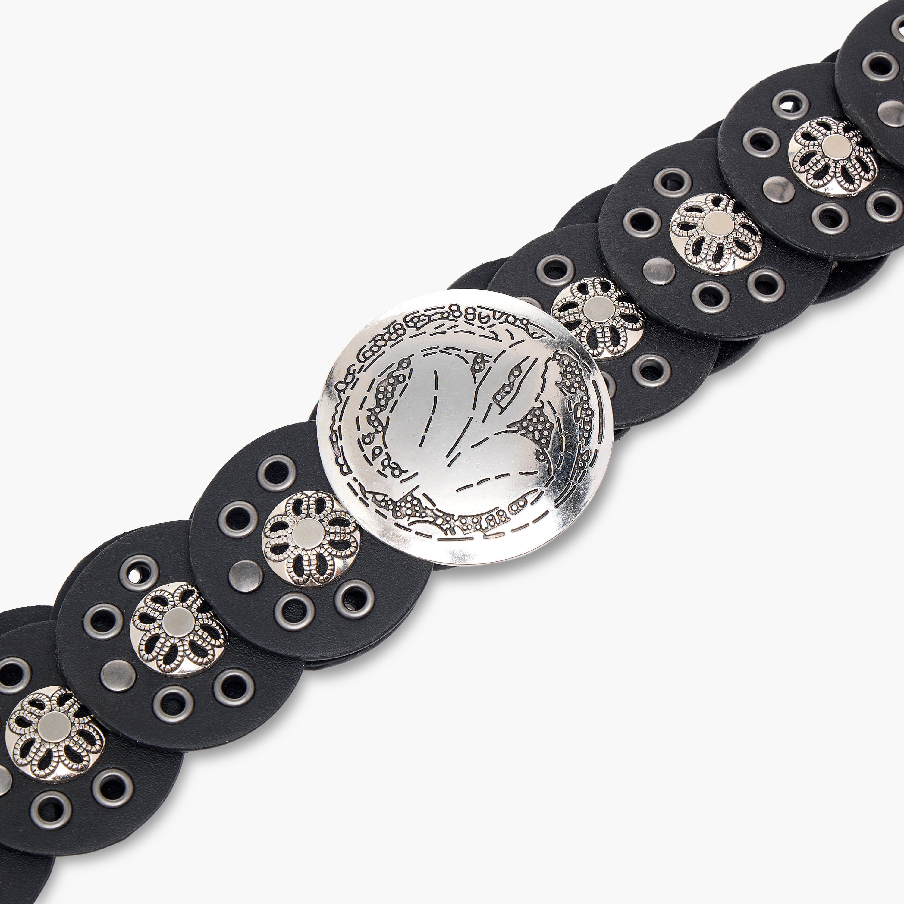 Metallic Eyelet Detail Disc Belt-women-clothingaccessories-belts-image-5