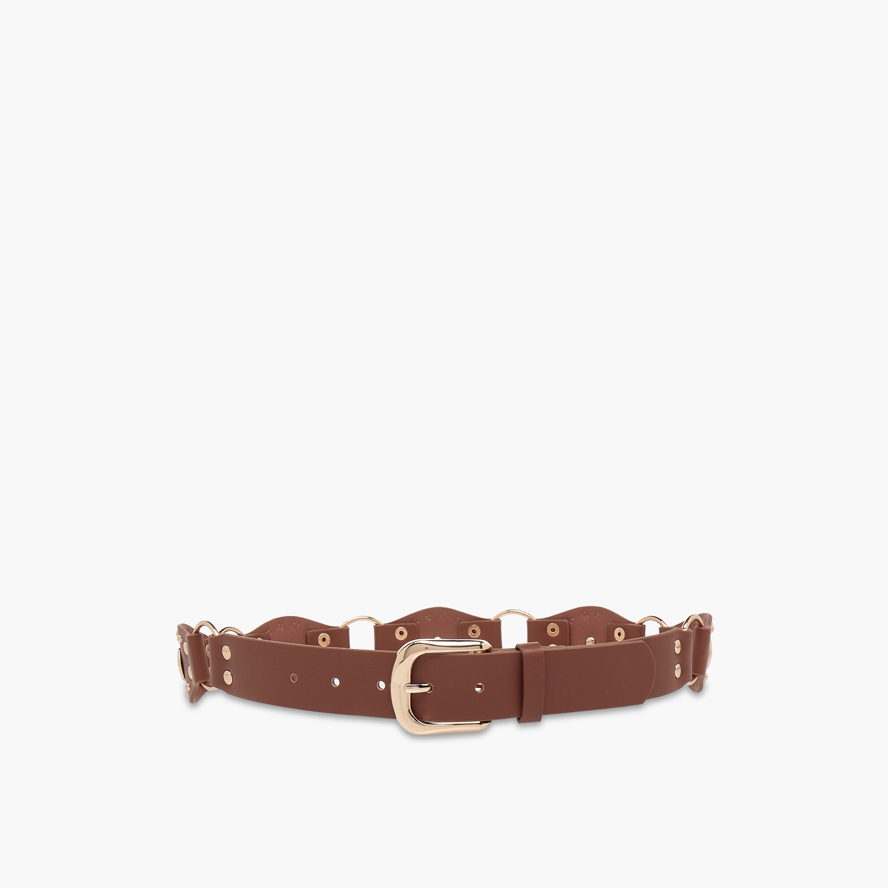 حزام بإبزيم إغلاق بدبوس وتزيينات معدنية-women-clothingaccessories-belts-image-1