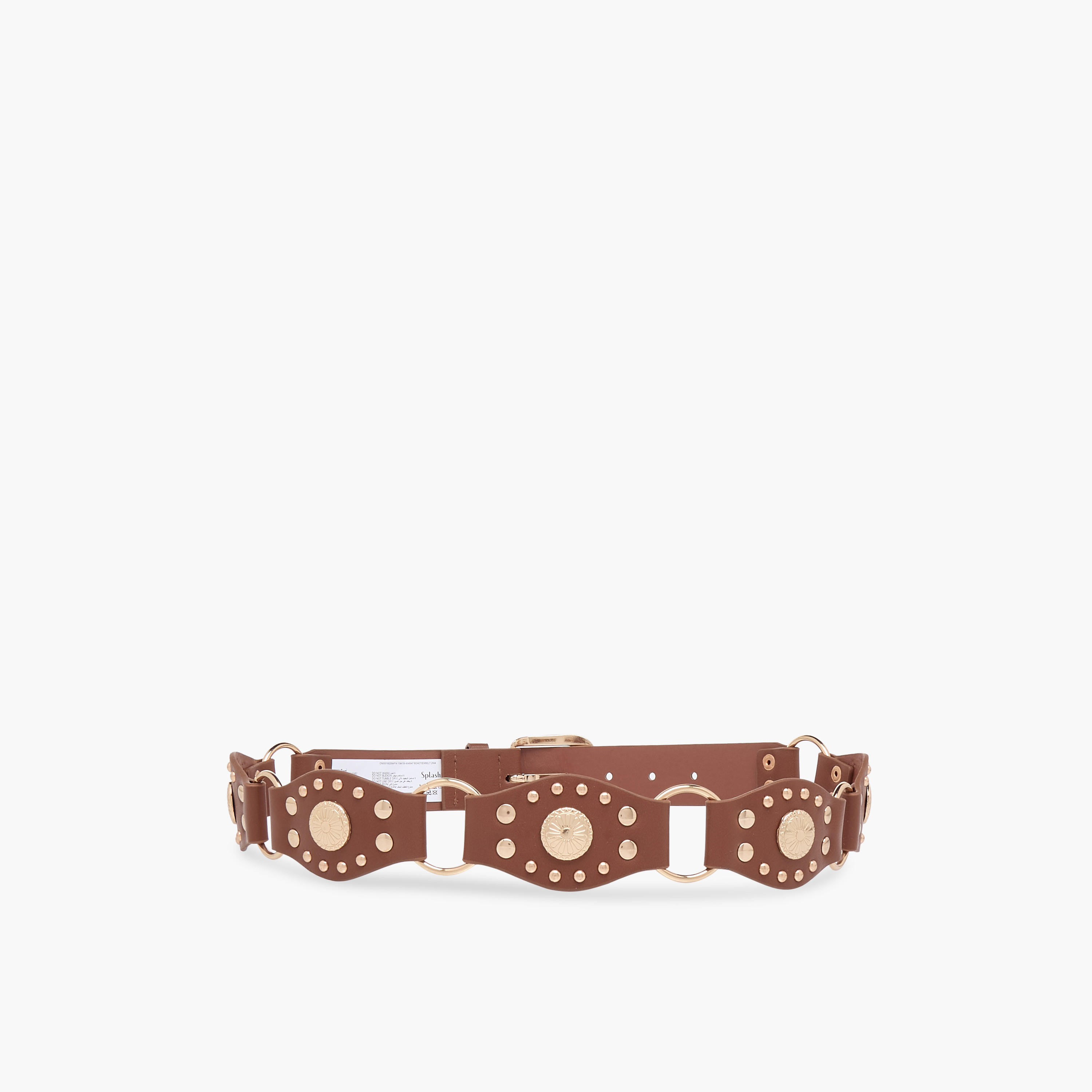 حزام بإبزيم إغلاق بدبوس وتزيينات معدنية-women-clothingaccessories-belts-image-3