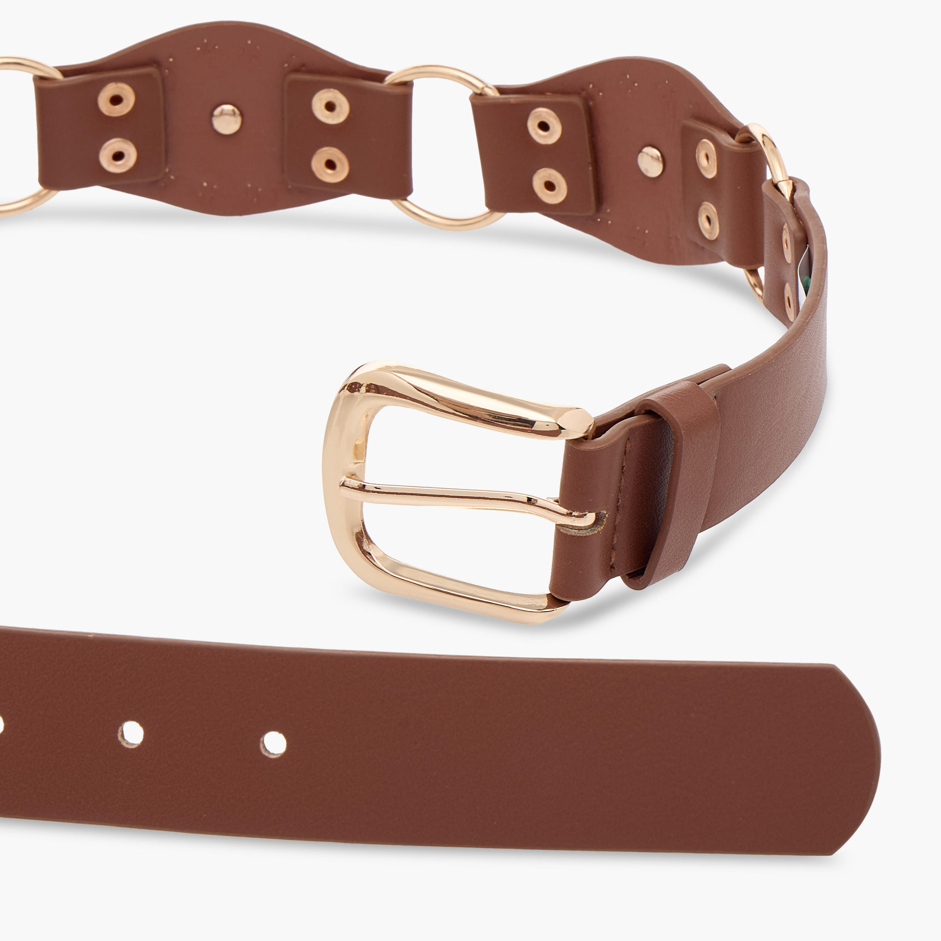 حزام بإبزيم إغلاق بدبوس وتزيينات معدنية-women-clothingaccessories-belts-image-6
