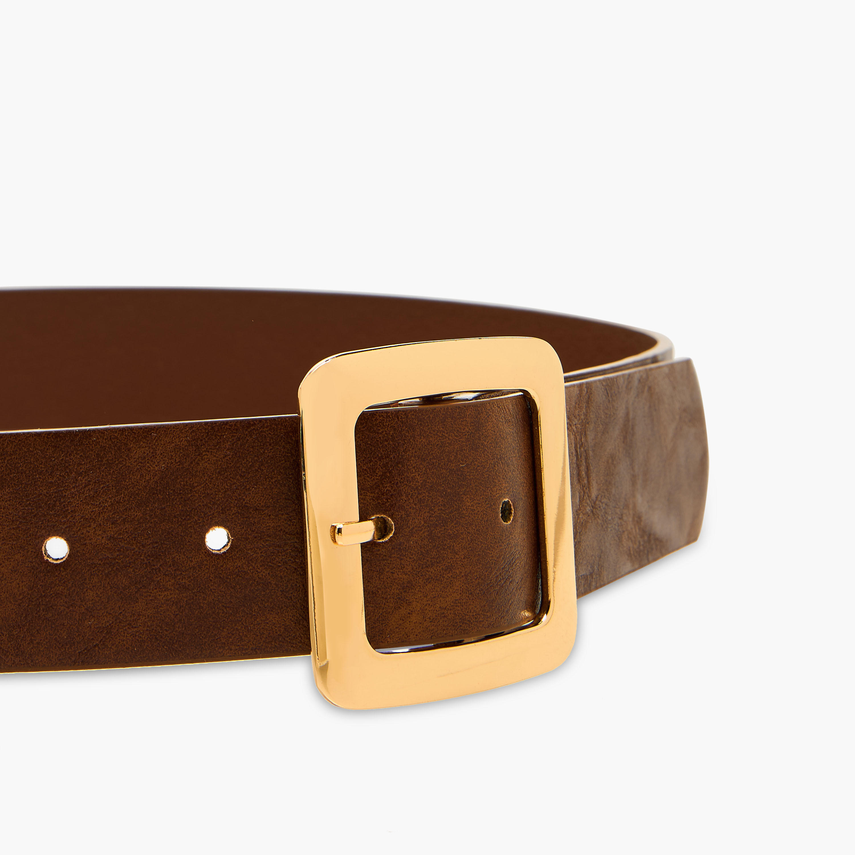 حزام بارز الملمس بإبزيم إغلاق بدبوس-women-clothingaccessories-belts-image-5