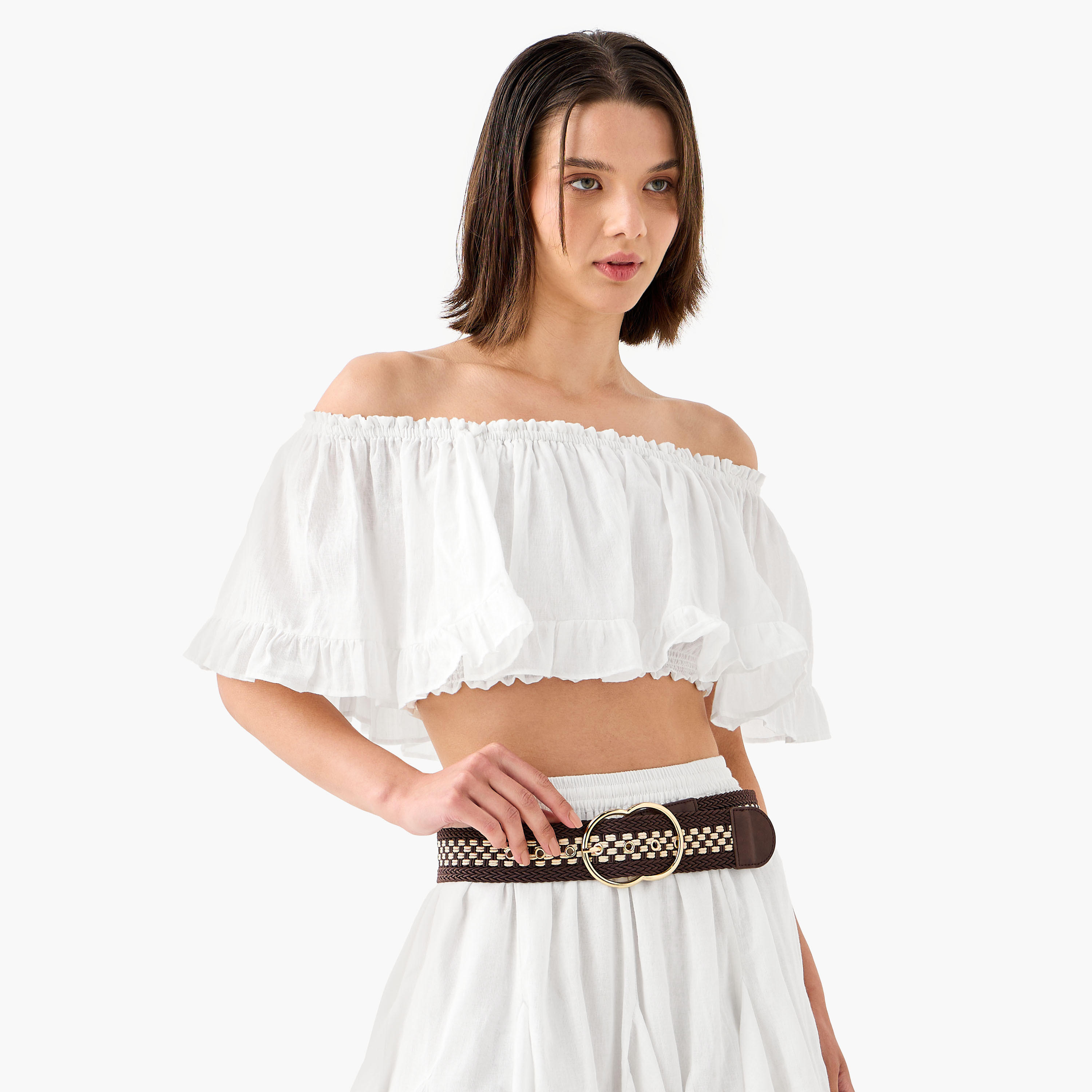 Textured Belt with Pin Buckle Closure-women-clothingaccessories-belts-image-2