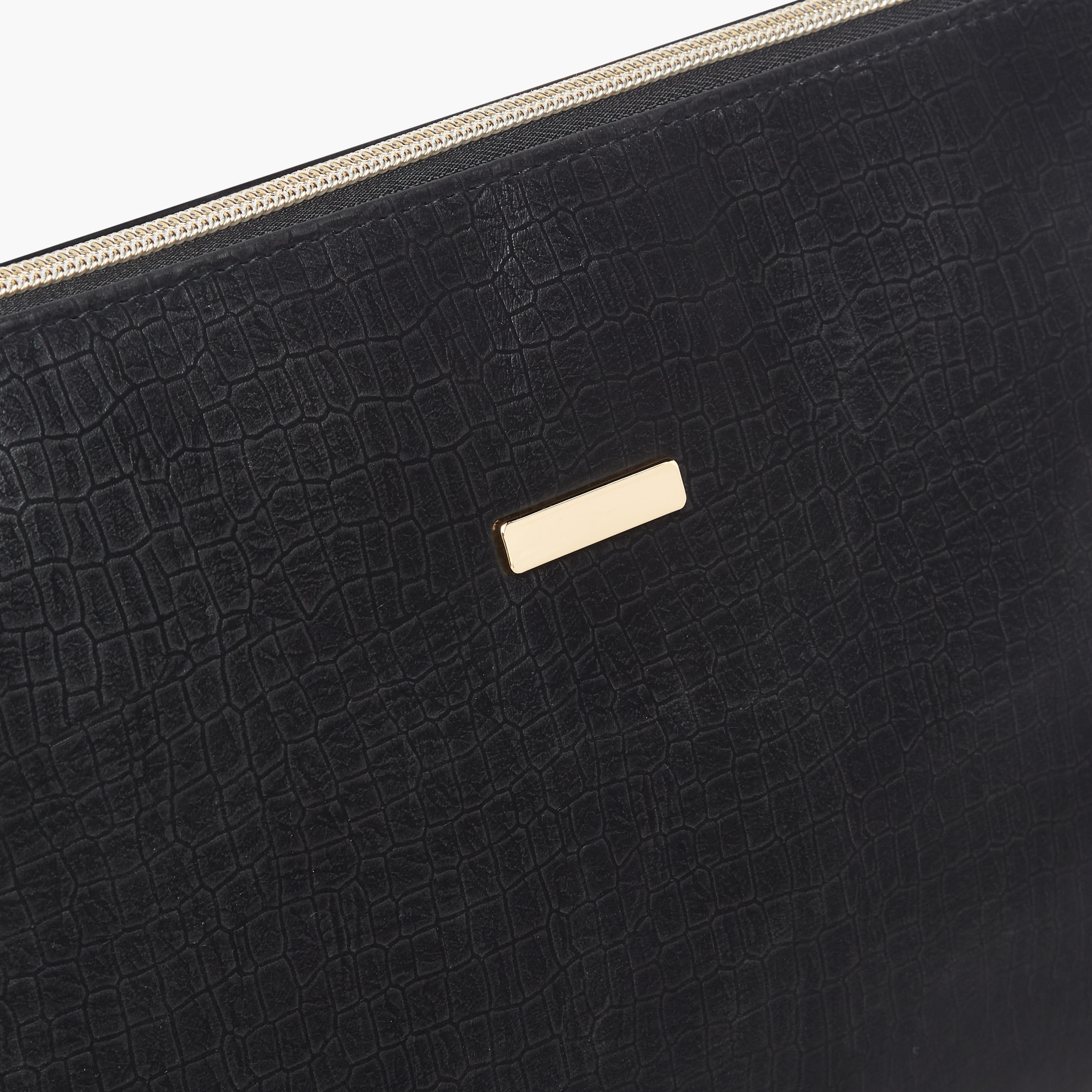 Textured Pouch with Zip Closure-women-bagsandwallets-handbags-image-5