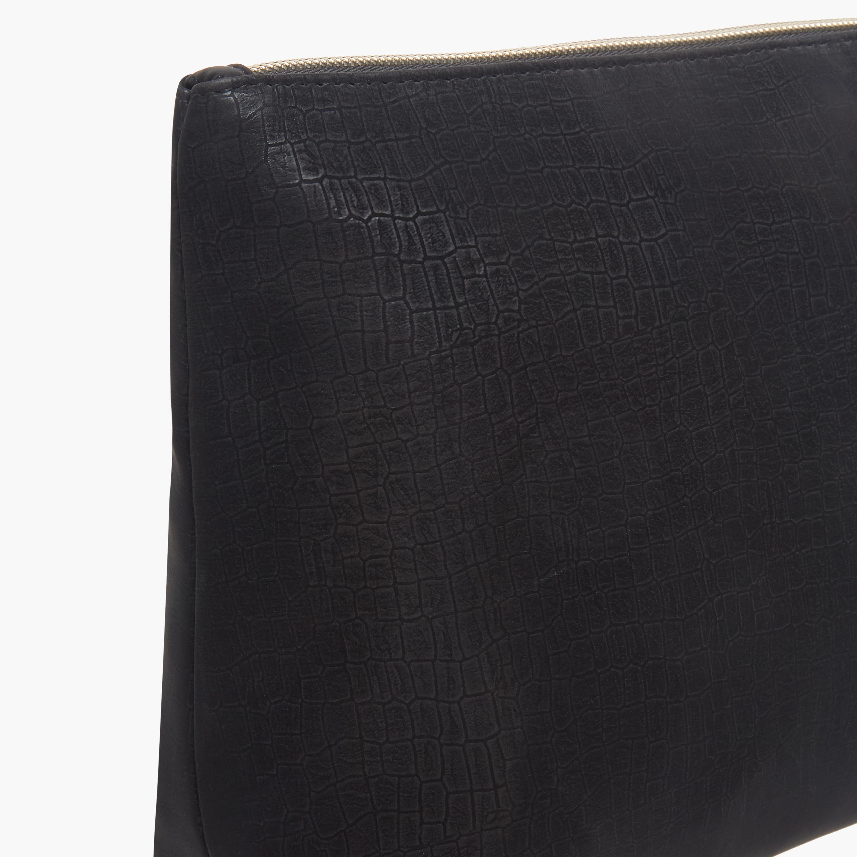 Textured Pouch with Zip Closure-women-bagsandwallets-handbags-image-6