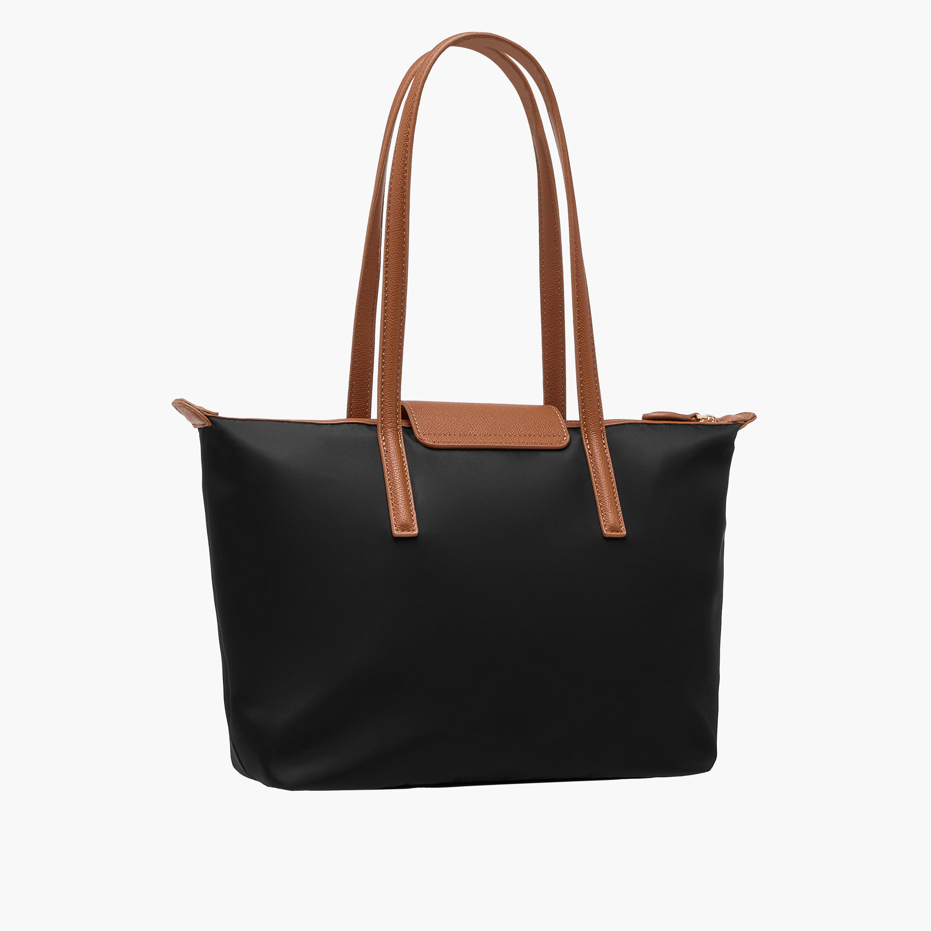 Flap Detail Tote Bag with Double Handle and Twist Lock Closure-women-bagsandwallets-handbags-image-4