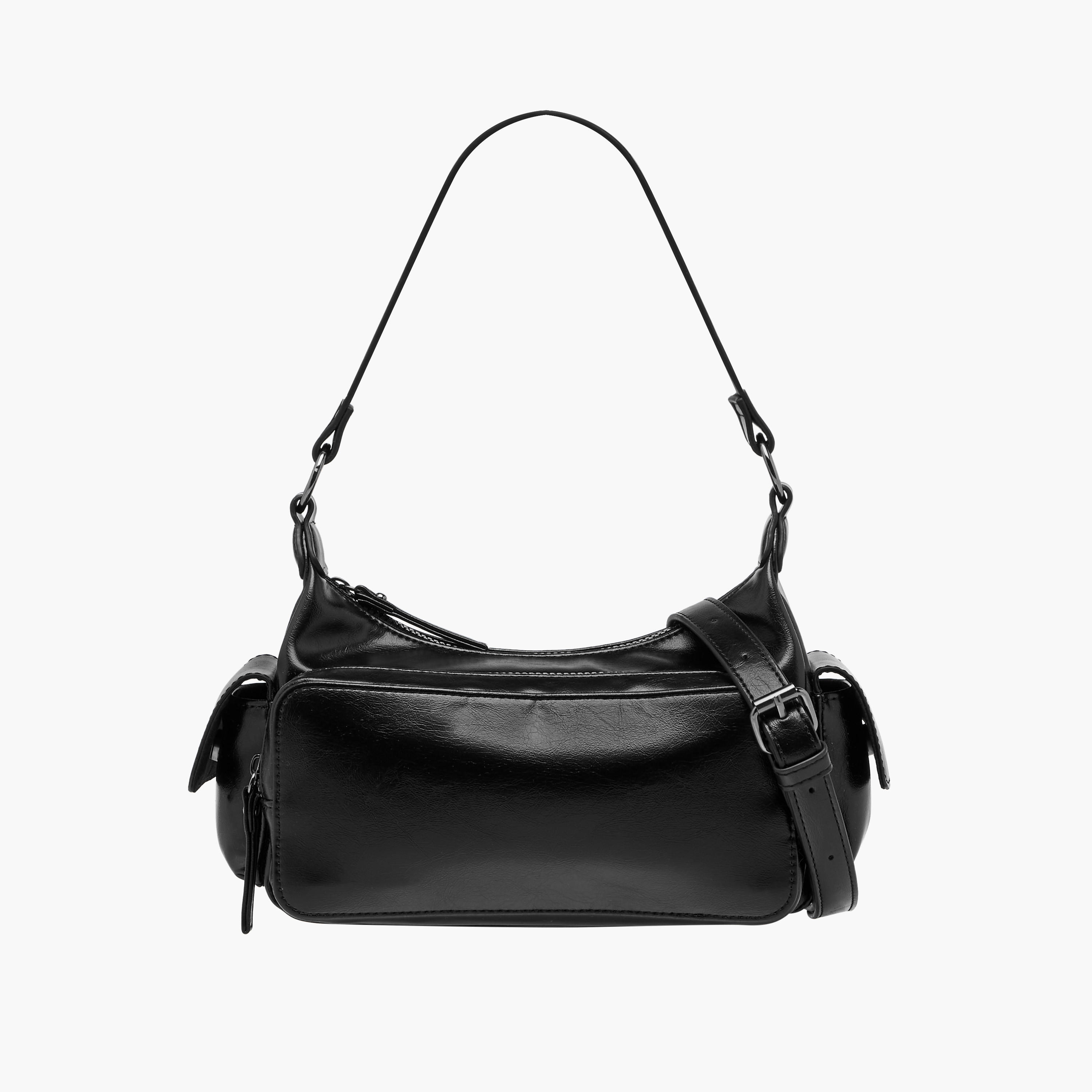 Multi Pocket Shoulder Bag with Zip Closure-women-bagsandwallets-handbags-image-1