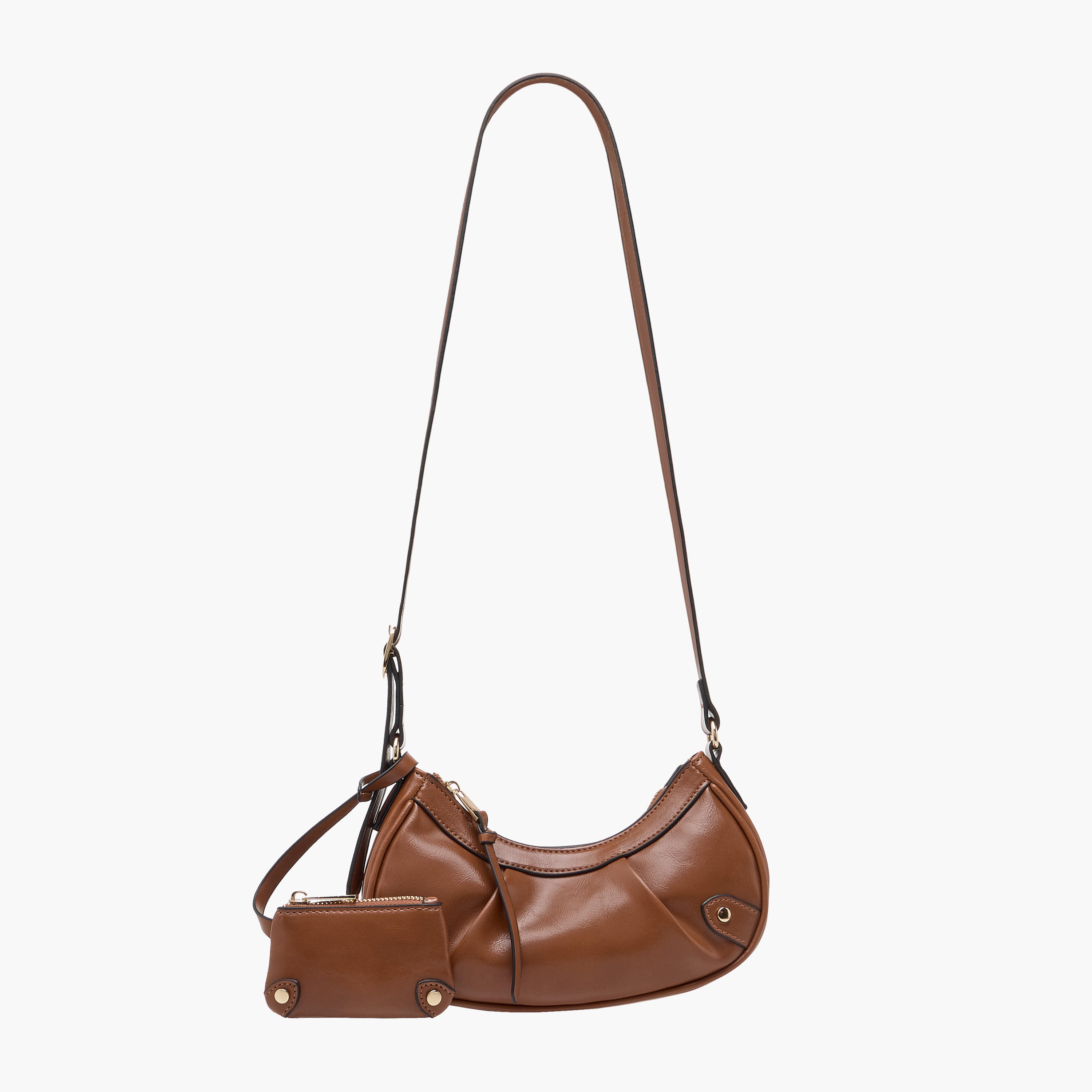 Adjustable Strap Detail Crossbody Bag with Zip Closure and Pouch-women-bagsandwallets-handbags-image-3